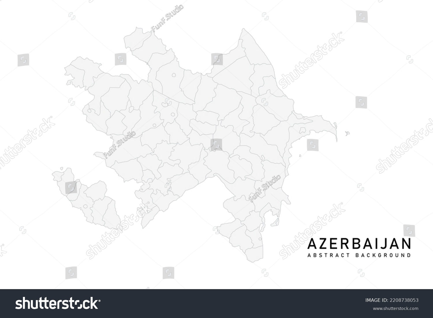 Azerbaijan Map World Map International Vector Stock Vector Royalty   Stock Vector Azerbaijan Map World Map International Vector Template With High Detailed Including Grey Color 2208738053 