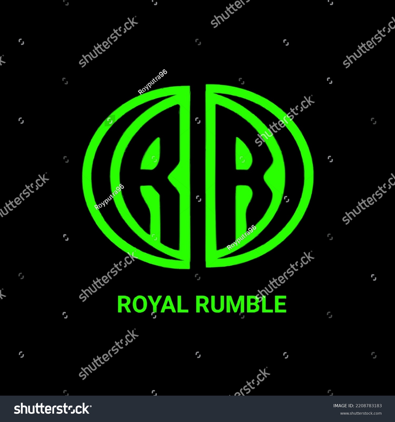 Royal Rumble Logo Simple Design Stock Vector (Royalty Free) 2208783183