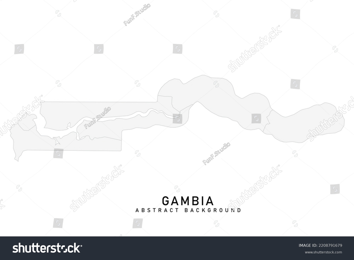 Gambia Map World Map International Vector Stock Vector (Royalty Free ...