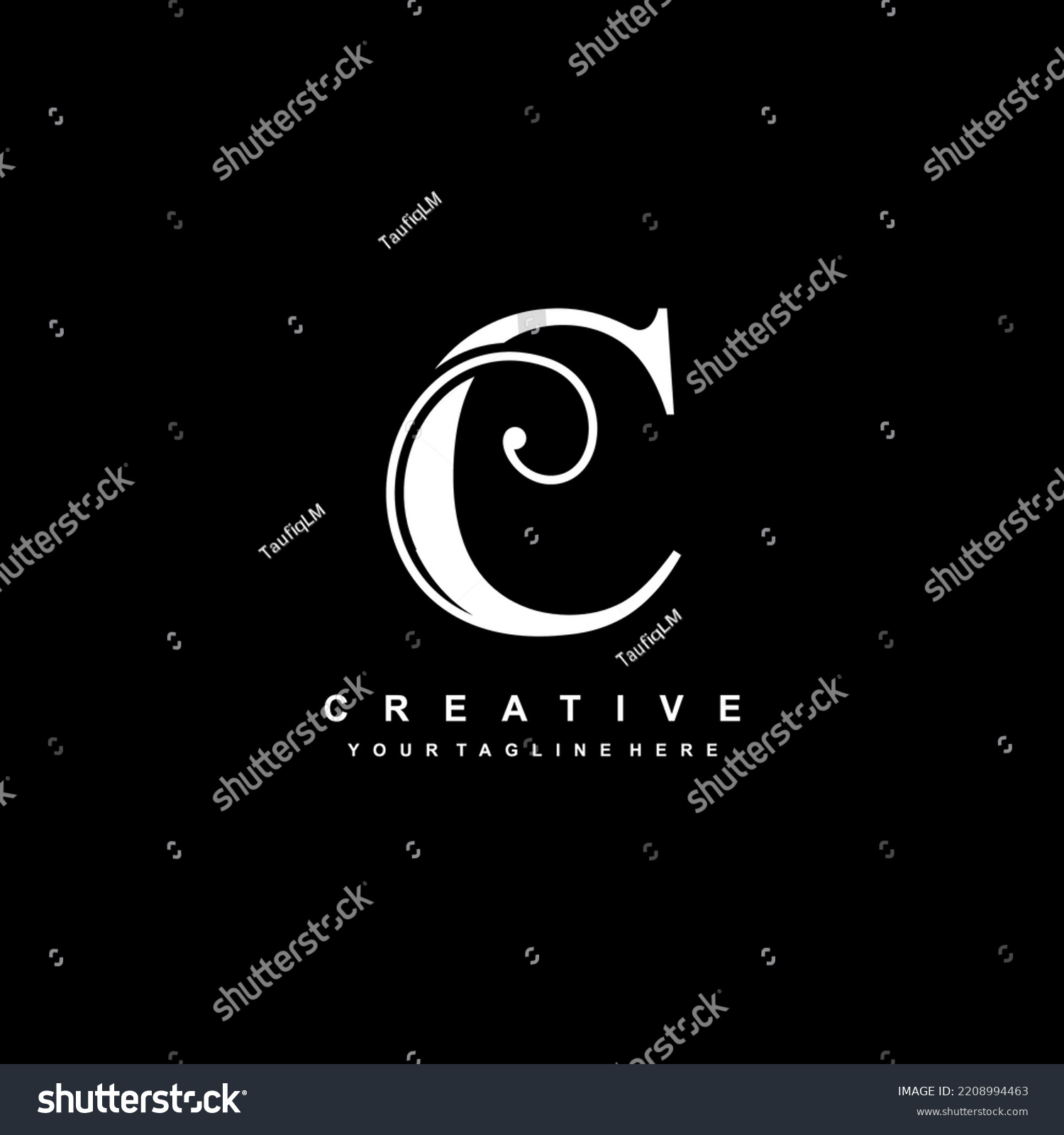 Luxury White Letter C Logo Design Stock Vector (royalty Free 