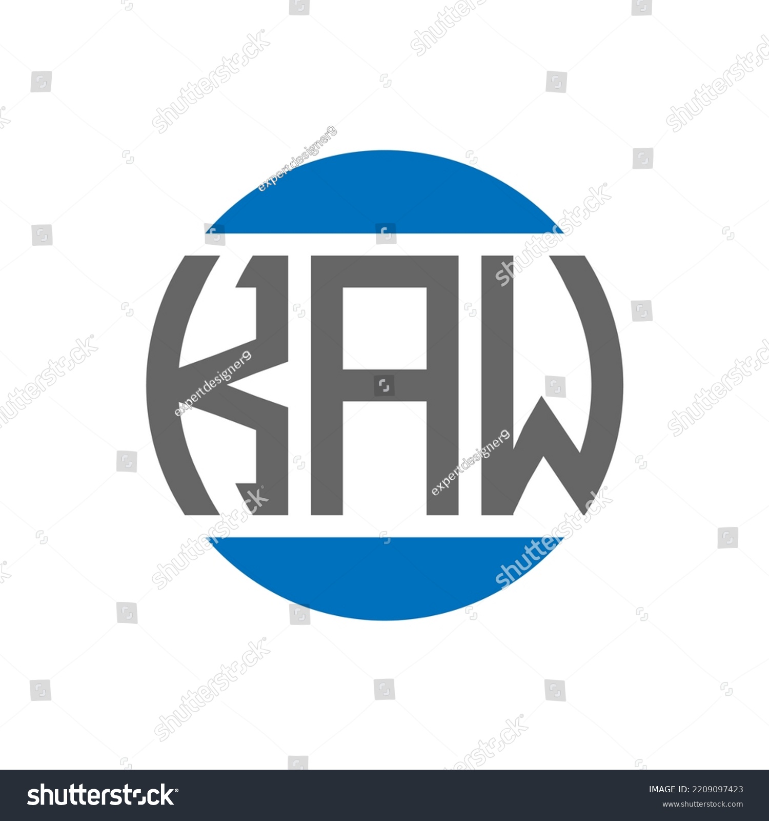 Kaw Letter Logo Design On White Stock Vector (Royalty Free) 2209097423 ...