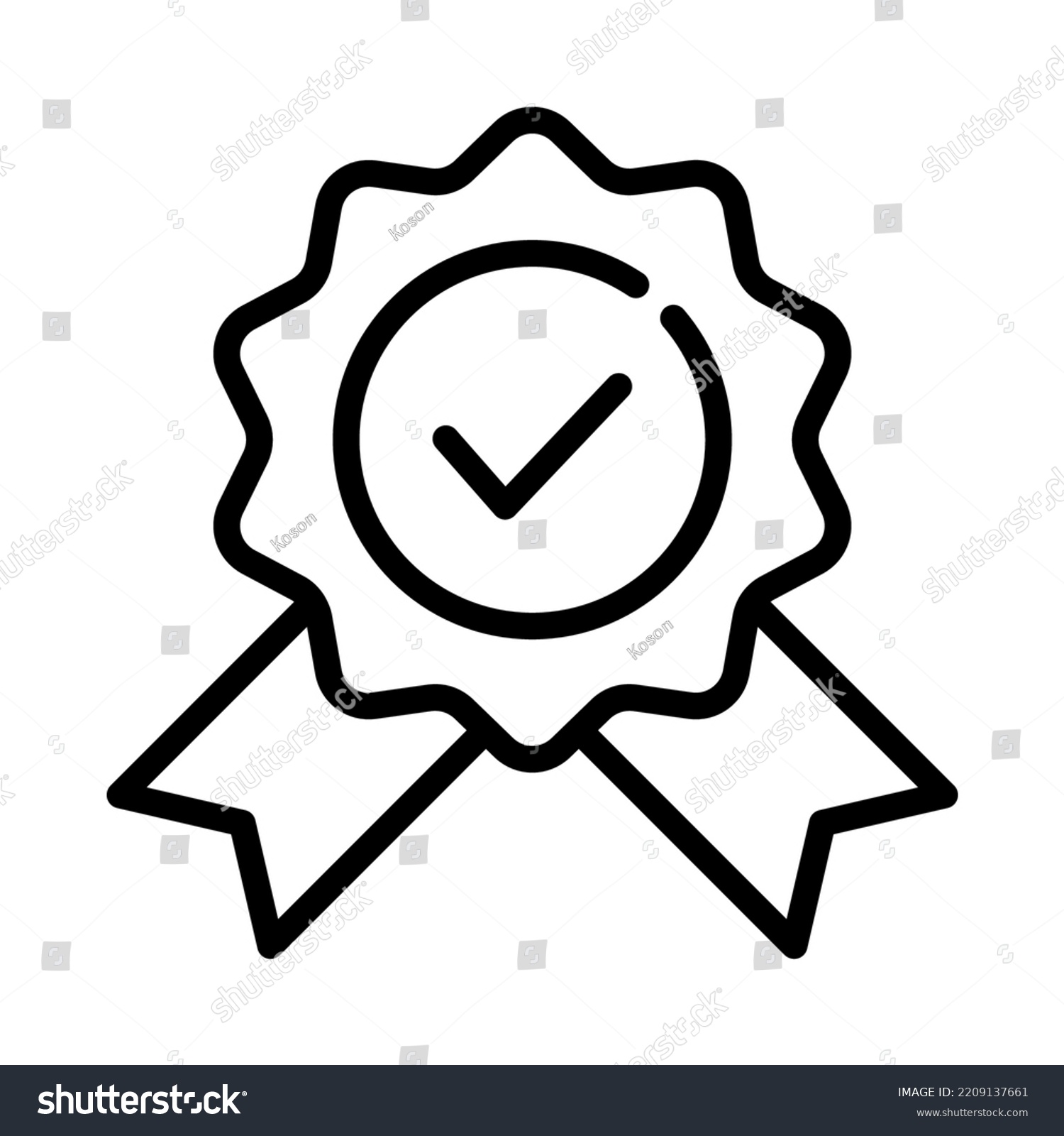 Guarantee Icon Outline Design Guaranty Certificate Stock Vector ...