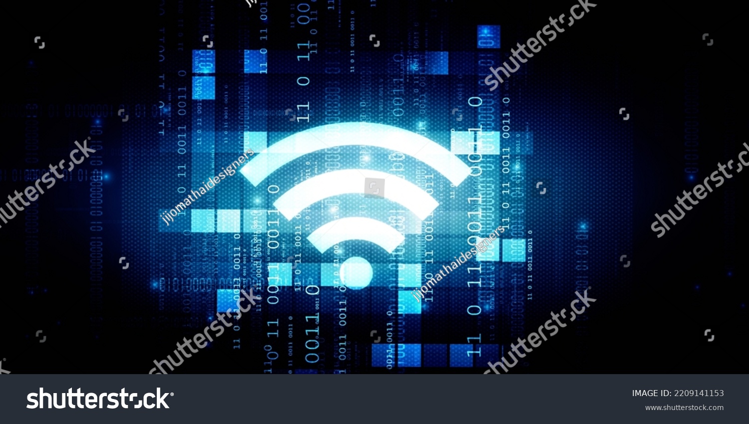 2d Illustration Wifi Symbol Sign Stock Illustration 2209141153 ...