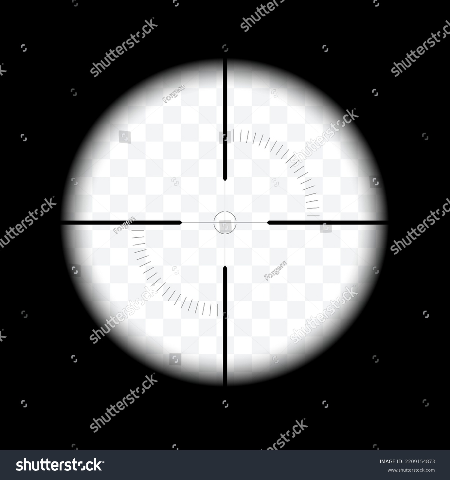 Realistic Sniper Hunting Rifle Sight Reticle Stock Vector (Royalty Free ...