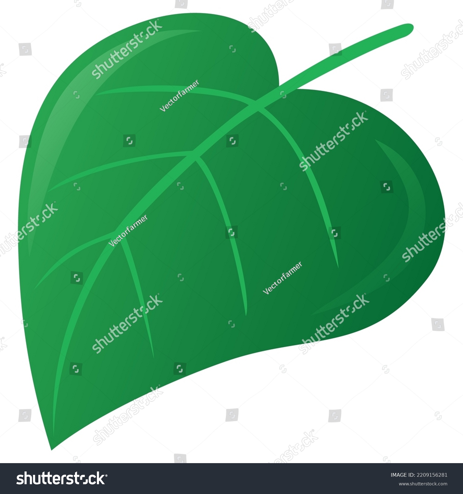 Green Betel Leaf Floral Flat Design Stock Vector (Royalty Free ...