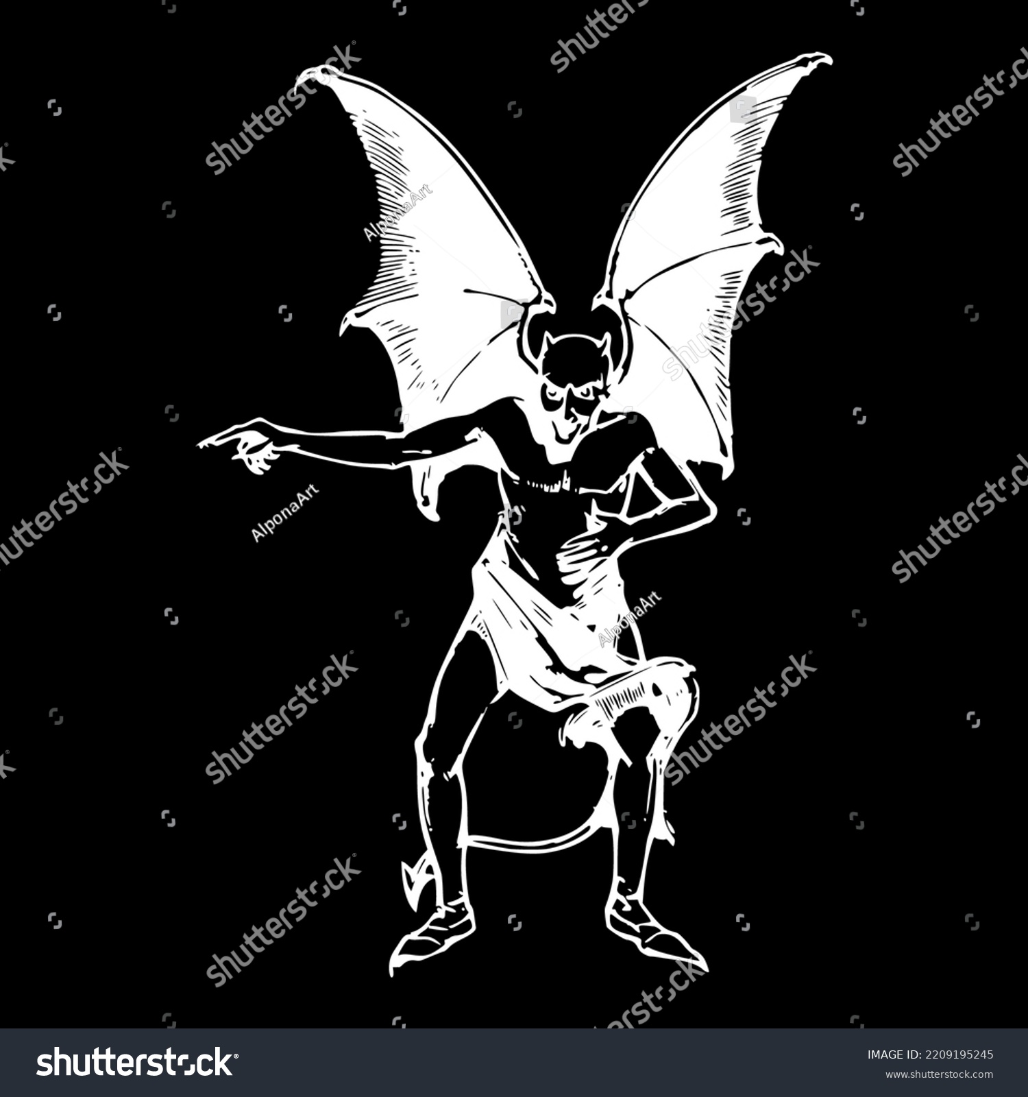 Evil Hell Satan Devil Demon Horns Stock Vector (Royalty Free ...