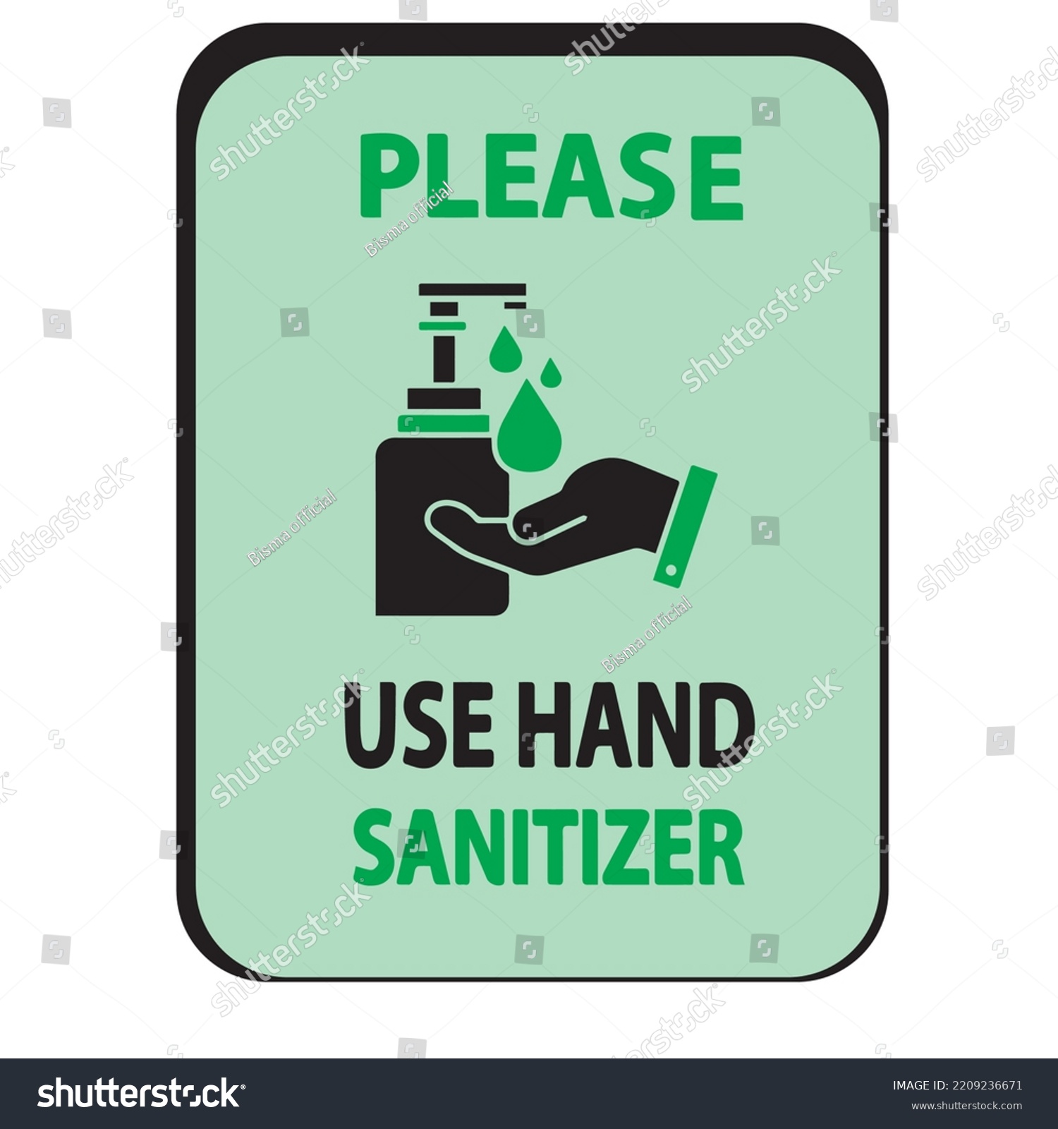 Caution Sign Please Use Hand Sanitizer Stock Vector (Royalty Free ...