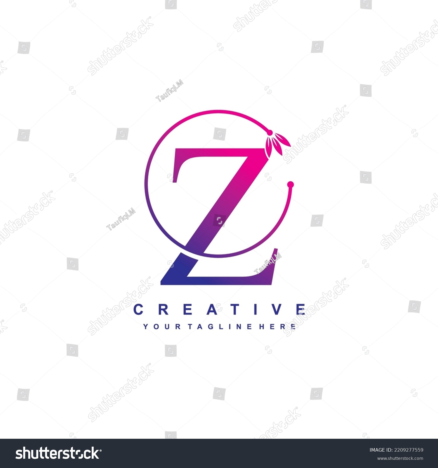 Letter Z Logo Template Blue Purple Stock Vector (Royalty Free ...