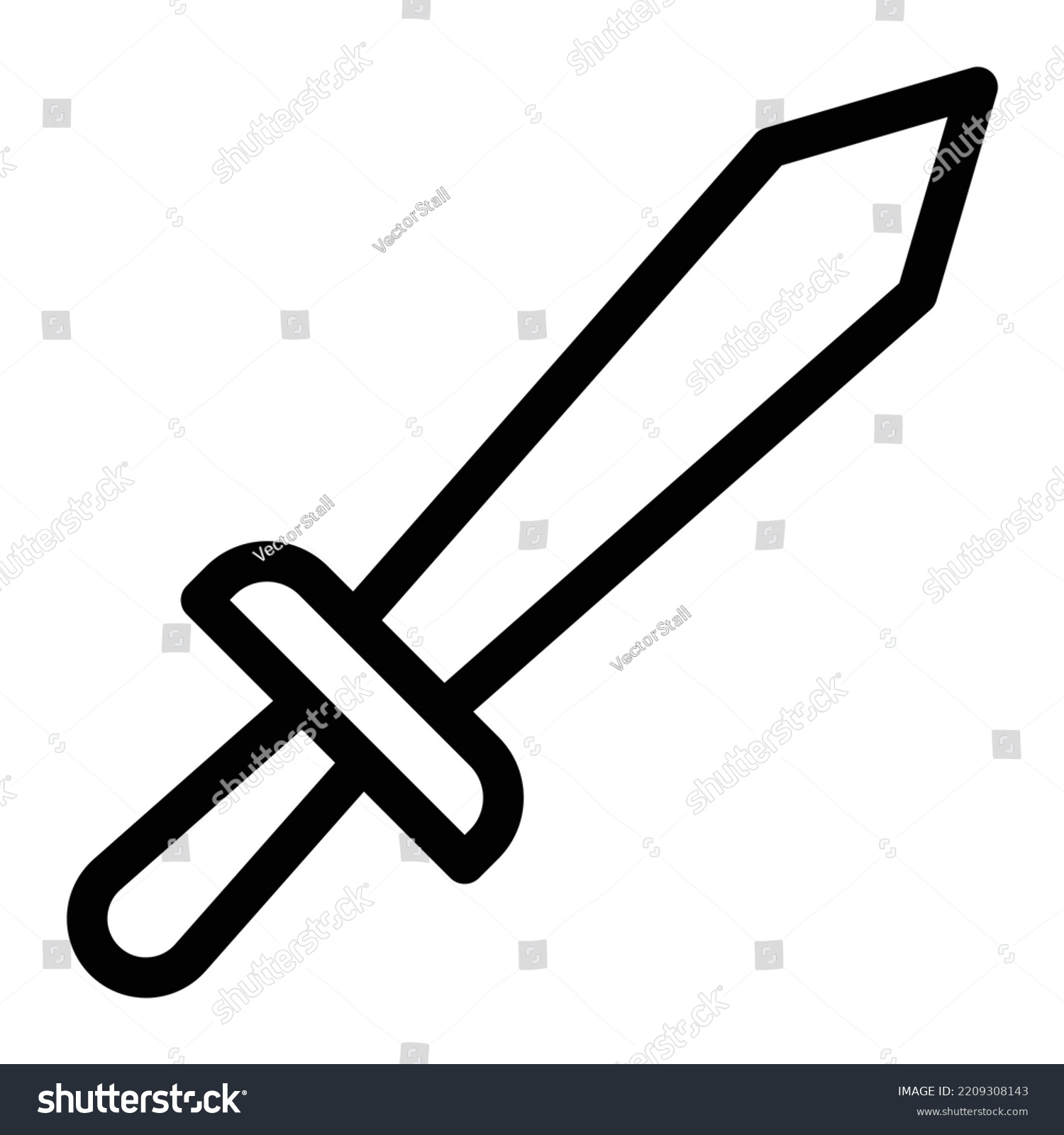 Sword Vector Illustration On Transparent Background Stock Vector ...