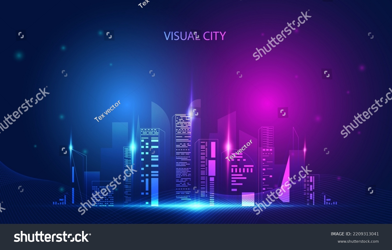 Abstract Colorful City Concept Visual City Stock Vector (Royalty Free ...