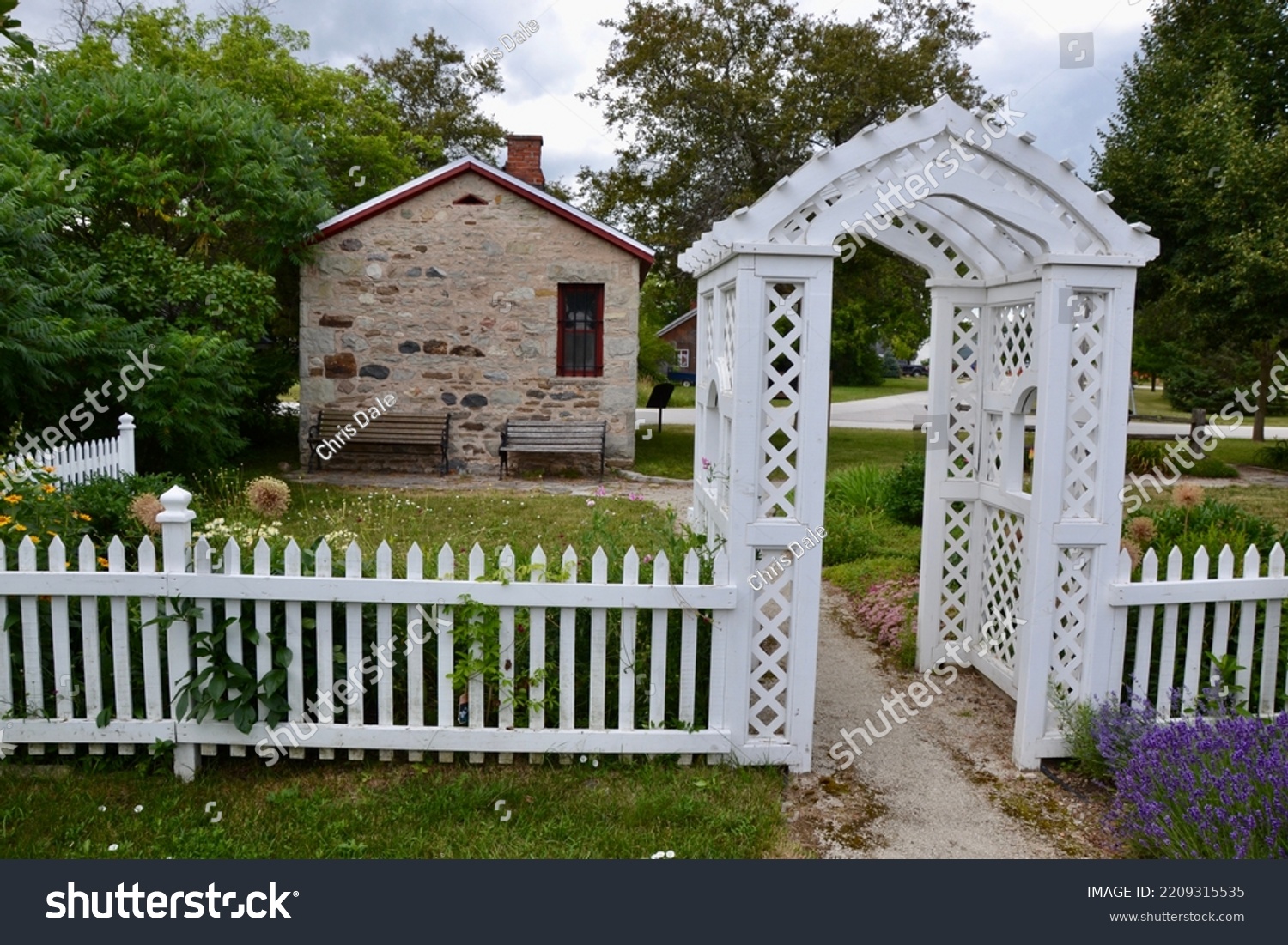 White Fence Old Creemore Jail During Stock Photo 2209315535 Shutterstock