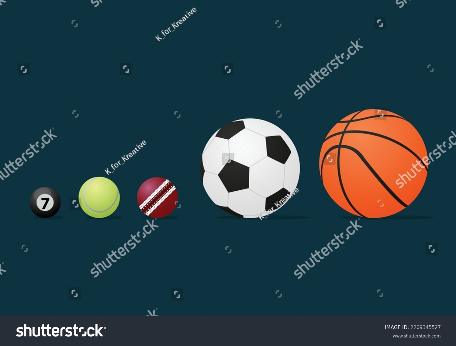 Sports Ball Size Comparison Premium Vector Stock Vector (Royalty Free ...