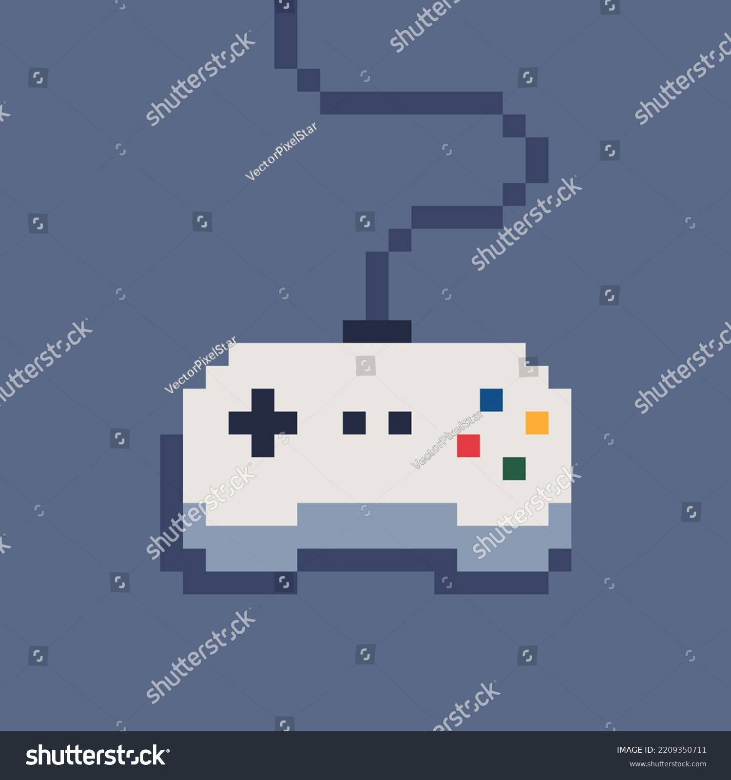 Gamepad Icon Retro 80s Pixel Art Stock Vector (Royalty Free) 2209350711 ...