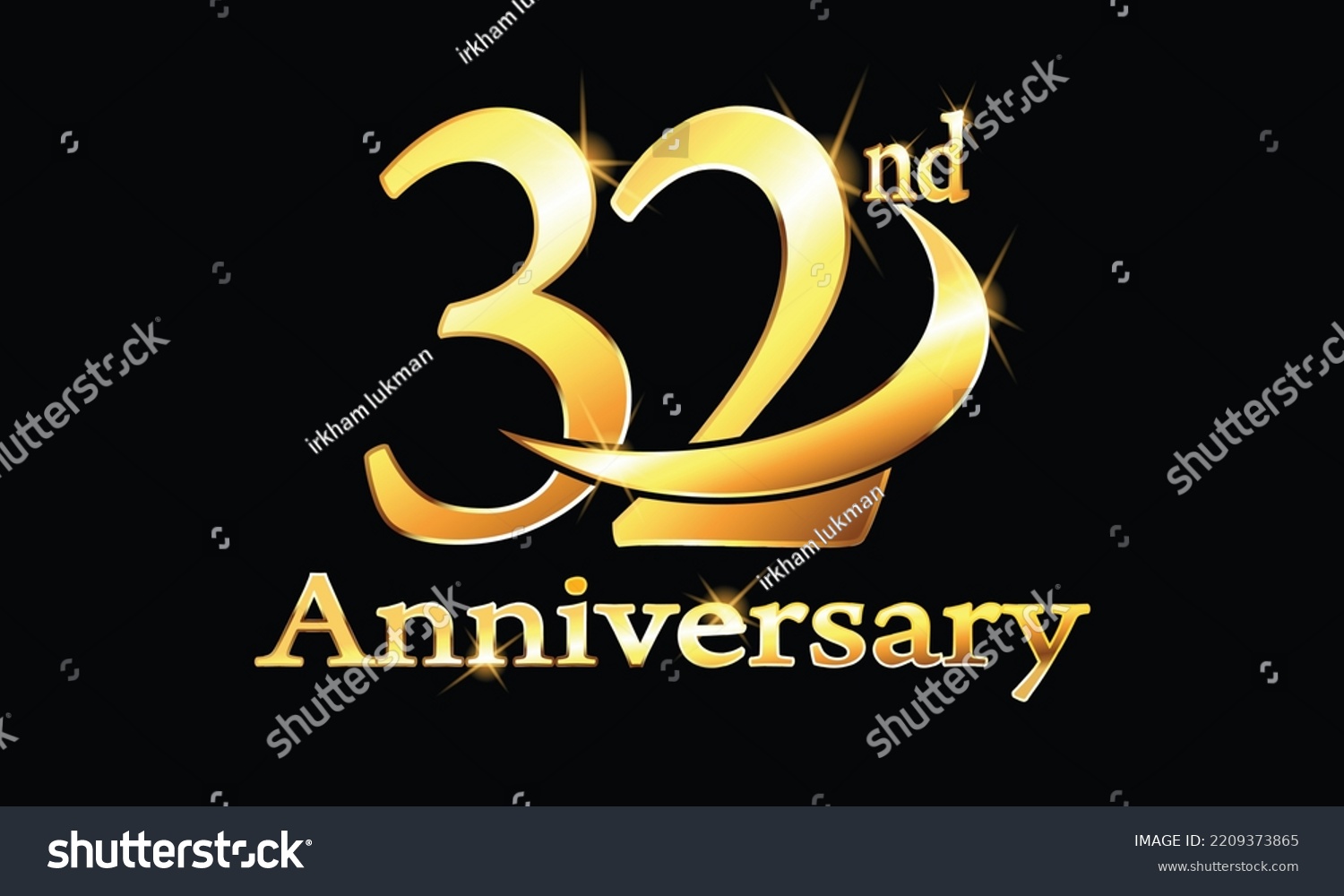 32 Year Anniversary Celebration Logo 32nd Stock Vector (Royalty Free ...