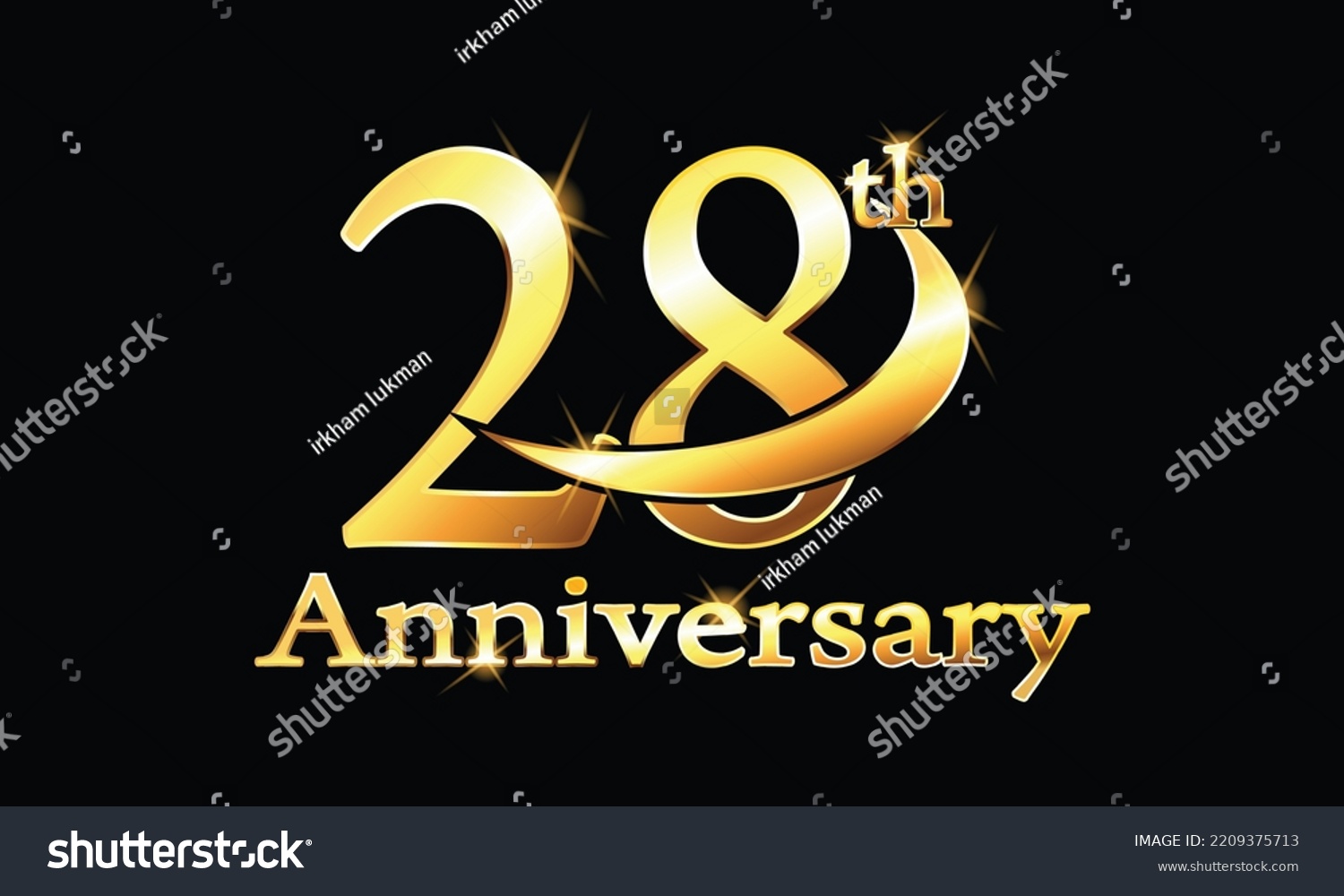 28 Year Anniversary Celebration Logo 28th Stock Vector (Royalty Free ...