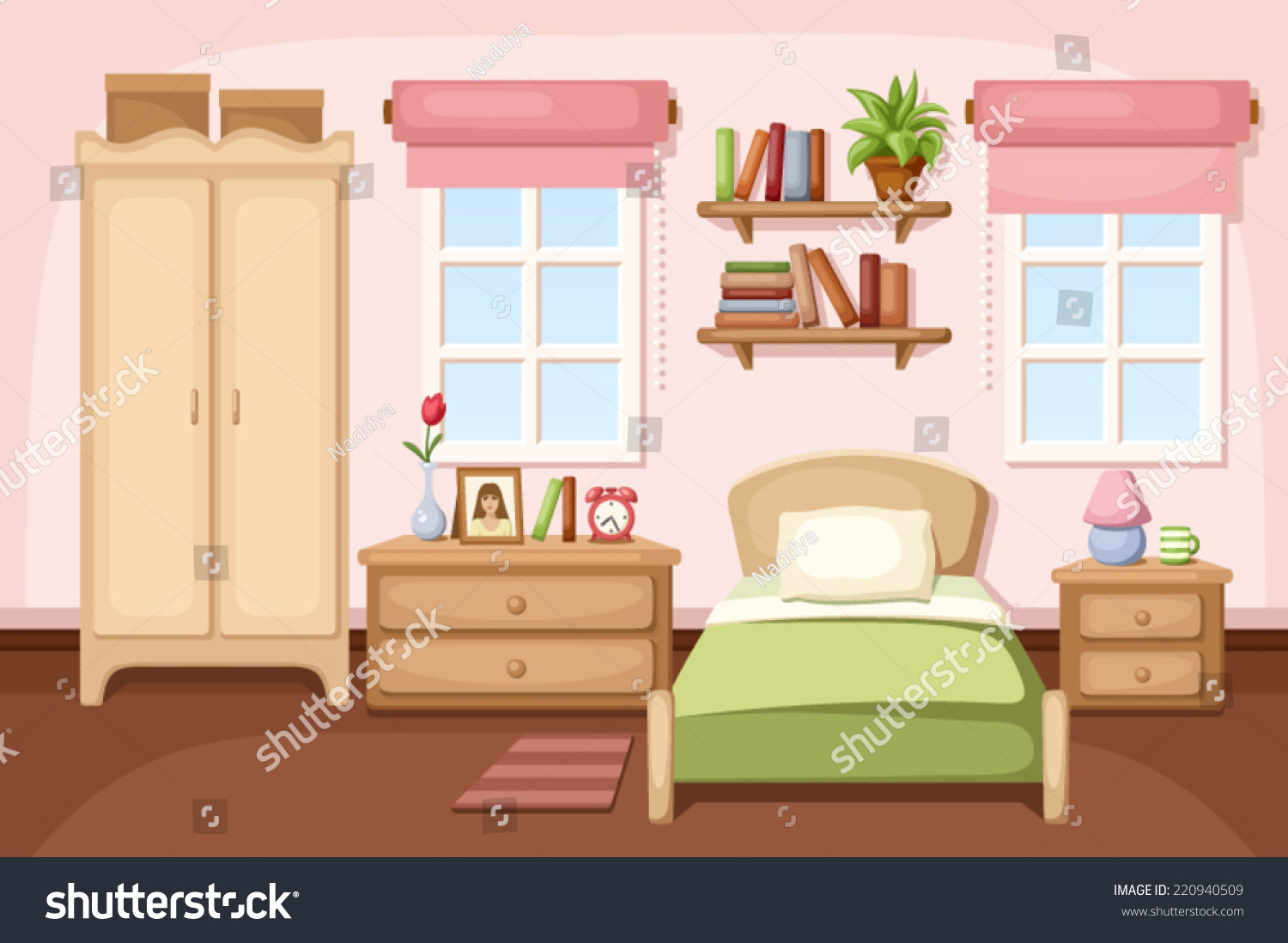 Спальная комната для детей мультяшный