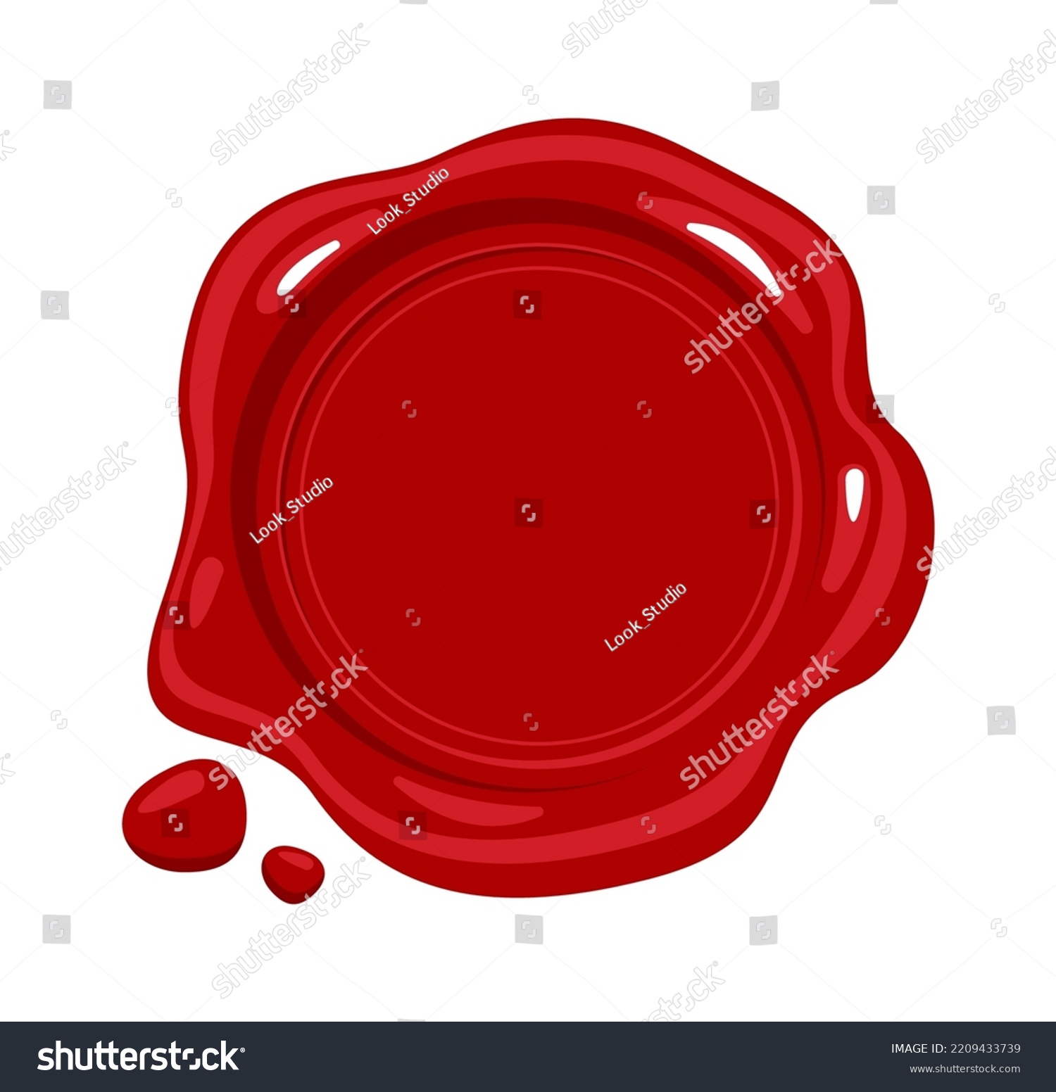 Waxing Seal Hand Drawn Illustration Stock Vector Royalty Free 2209433739 Shutterstock 7101