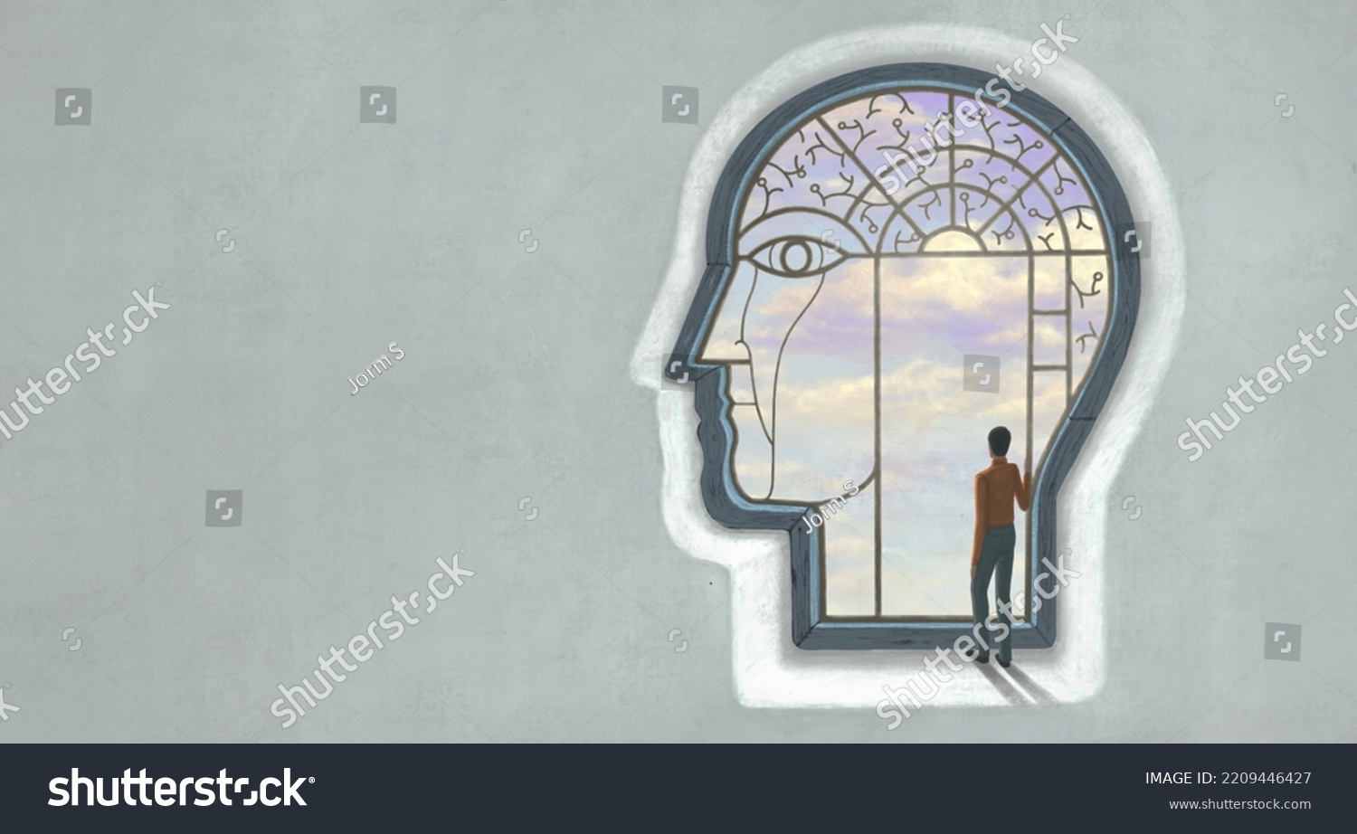 Concept Art Thinking Soul Mind Brain Stock Illustration 2209446427 ...