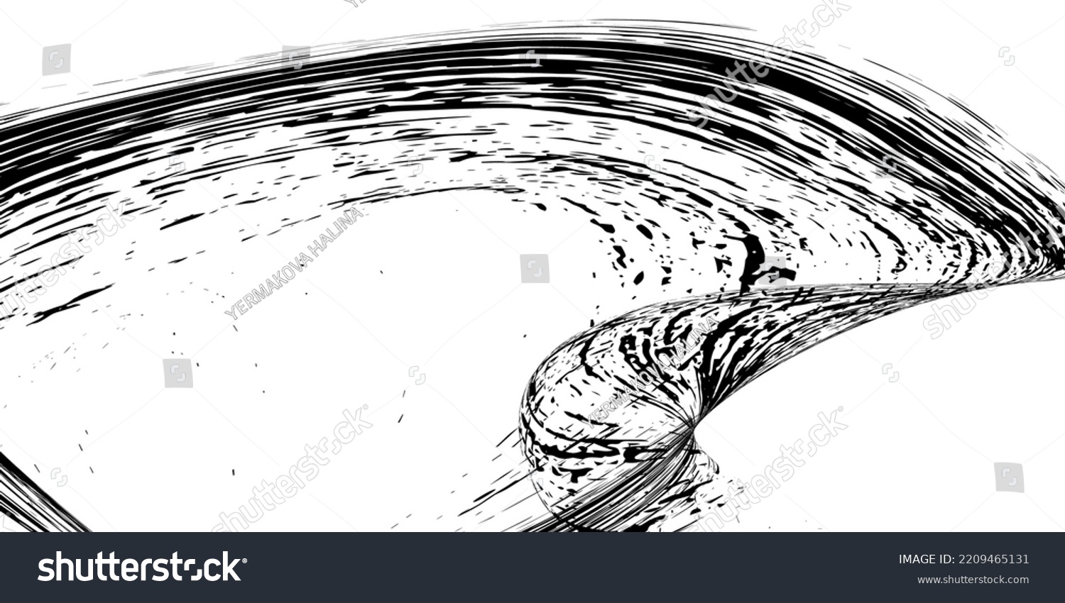 Strokes Different Directions Black Paint On Stock Vector (royalty Free 
