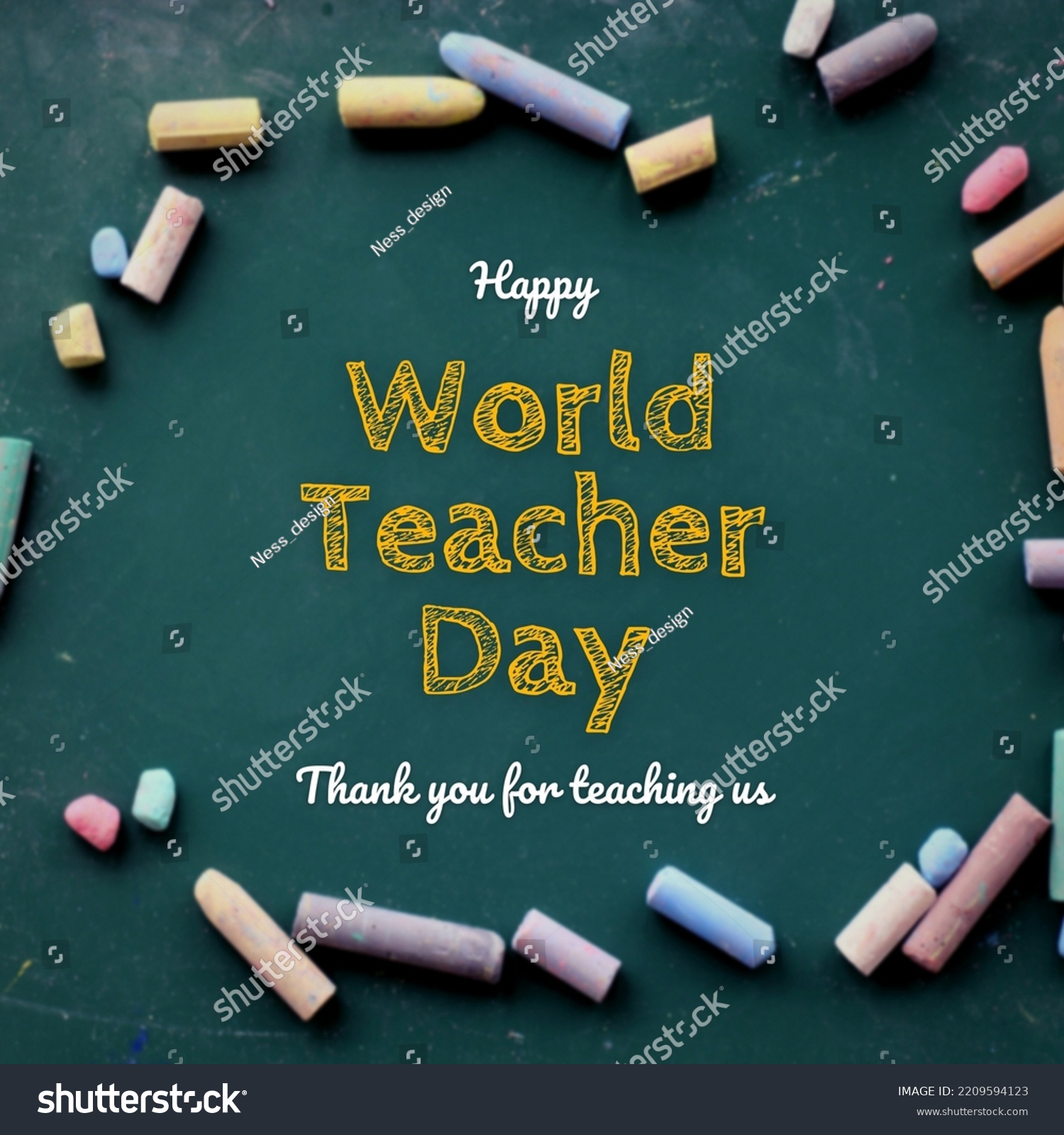 World Teachers Day 5th October Design Stock Photo 2209594123 | Shutterstock