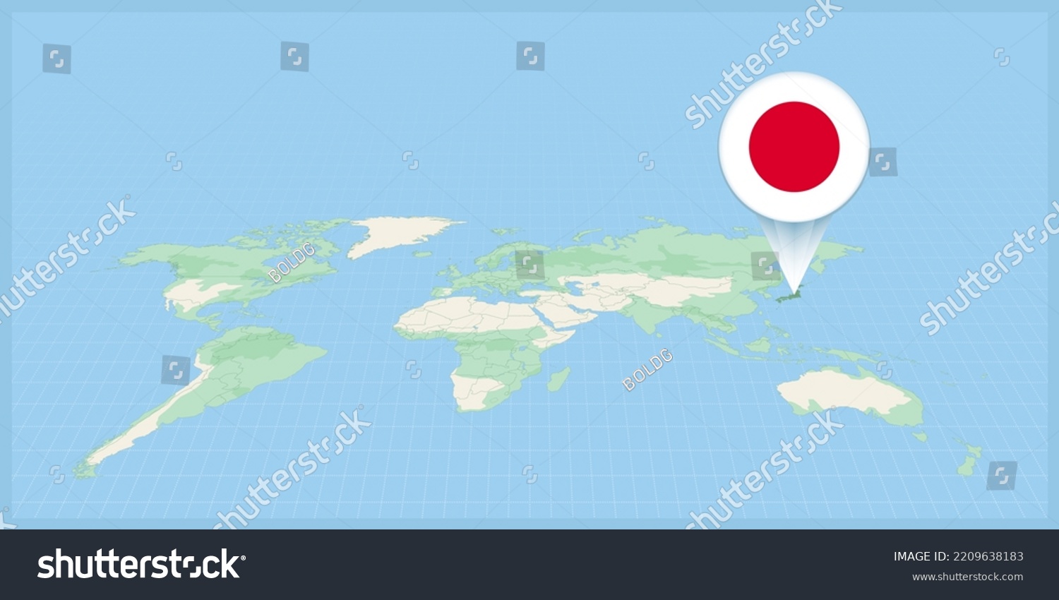 Location Japan On World Map Marked Stock Vector Royalty Free Stock Vector Location Of Japan On The World Map Marked With Japan Flag Pin Cartographic Vector Illustration 2209638183