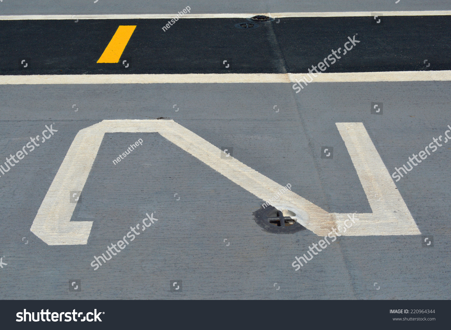 Takeoff Runway Runway Aircraft Carrier On Stock Photo 220964344 ...