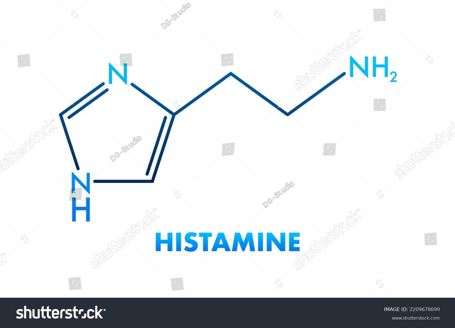 Histamine Concept Chemical Formula Icon Label Stock Vector (Royalty ...