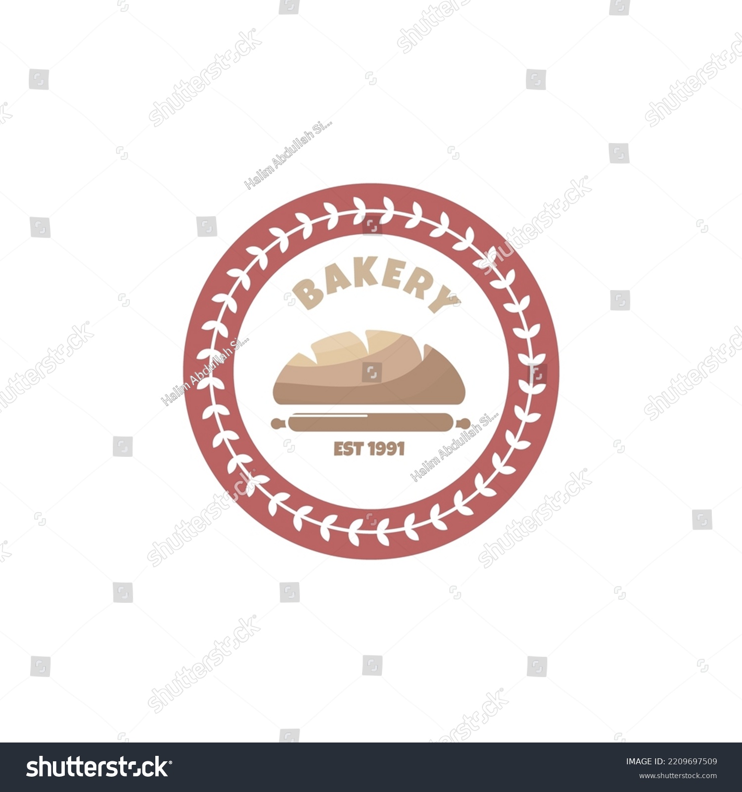 Bakery Logo Design Flat Style Bakery Stock Vector (Royalty Free ...