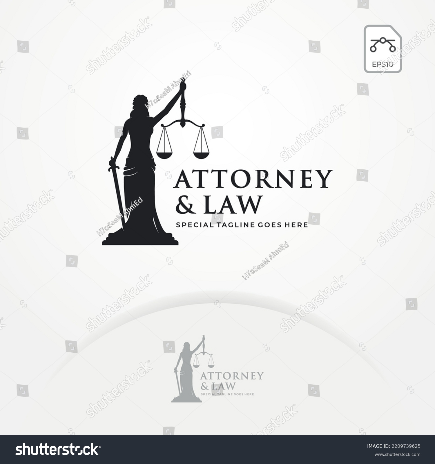 Law Firm Lady Justice Femida Logo Stock Vector (royalty Free 