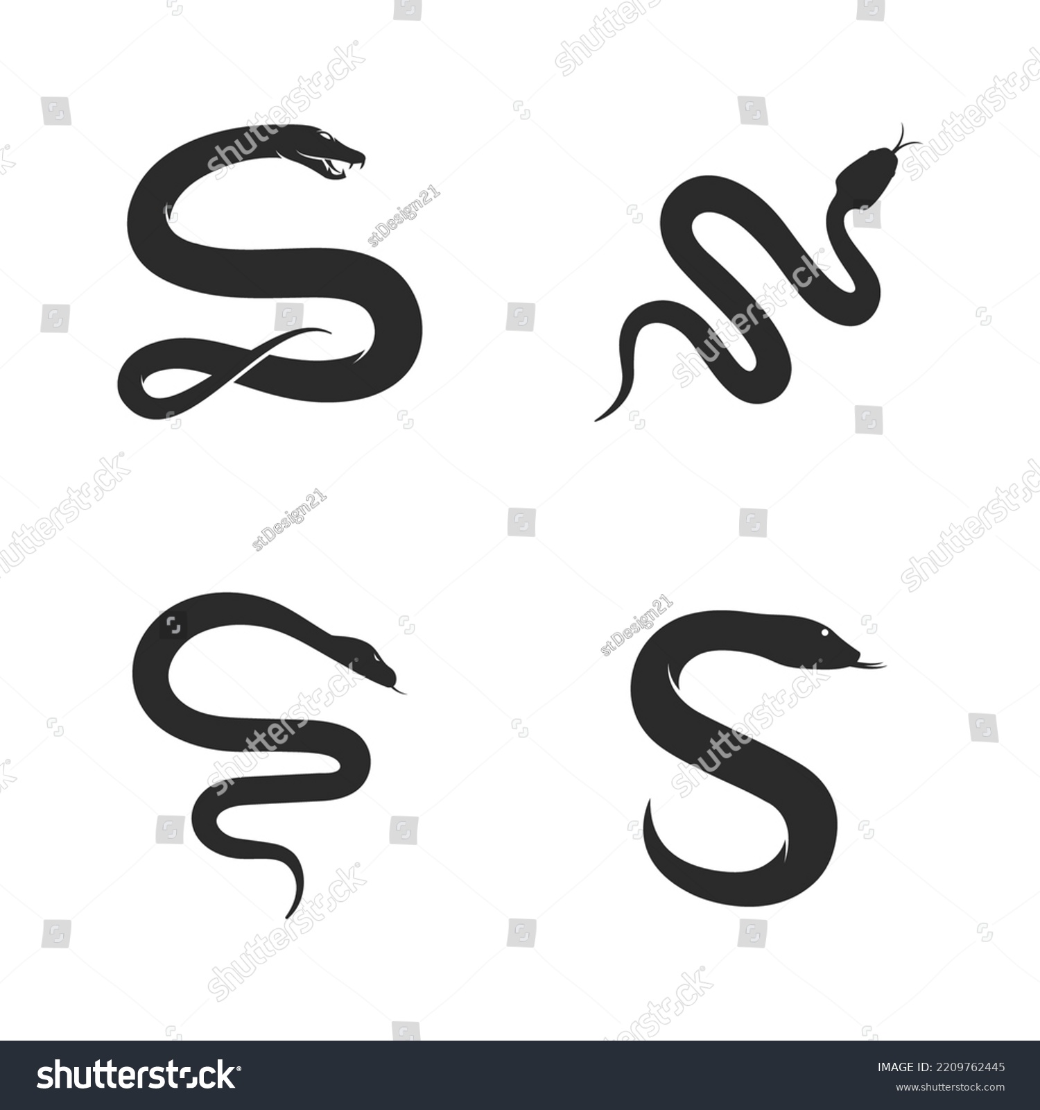 Snake Logo Vector Ilustration Template Stock Vector (Royalty Free ...