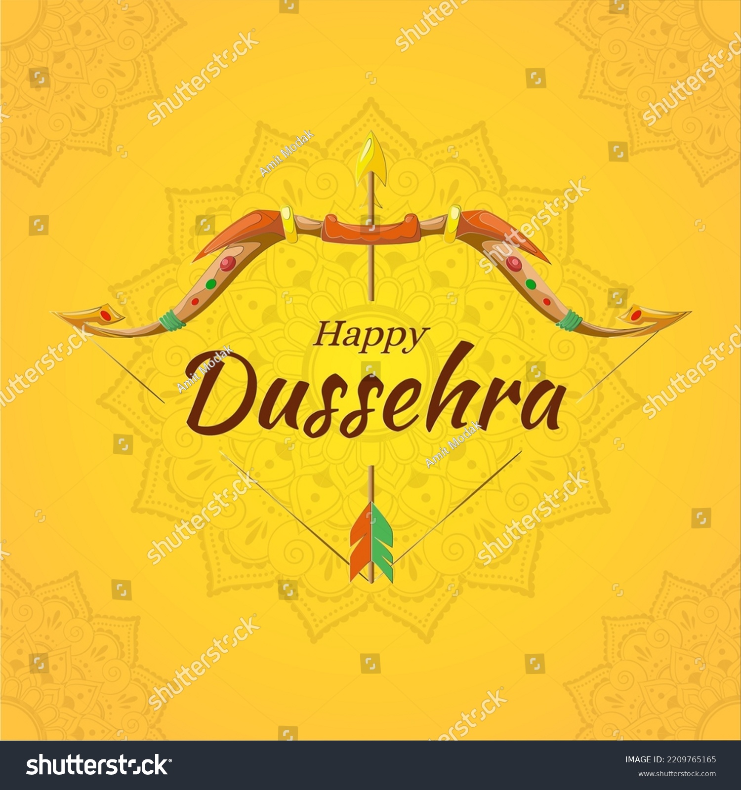 Creative Concept Happy Dussehra Vijayadashami Stock Vector (Royalty ...