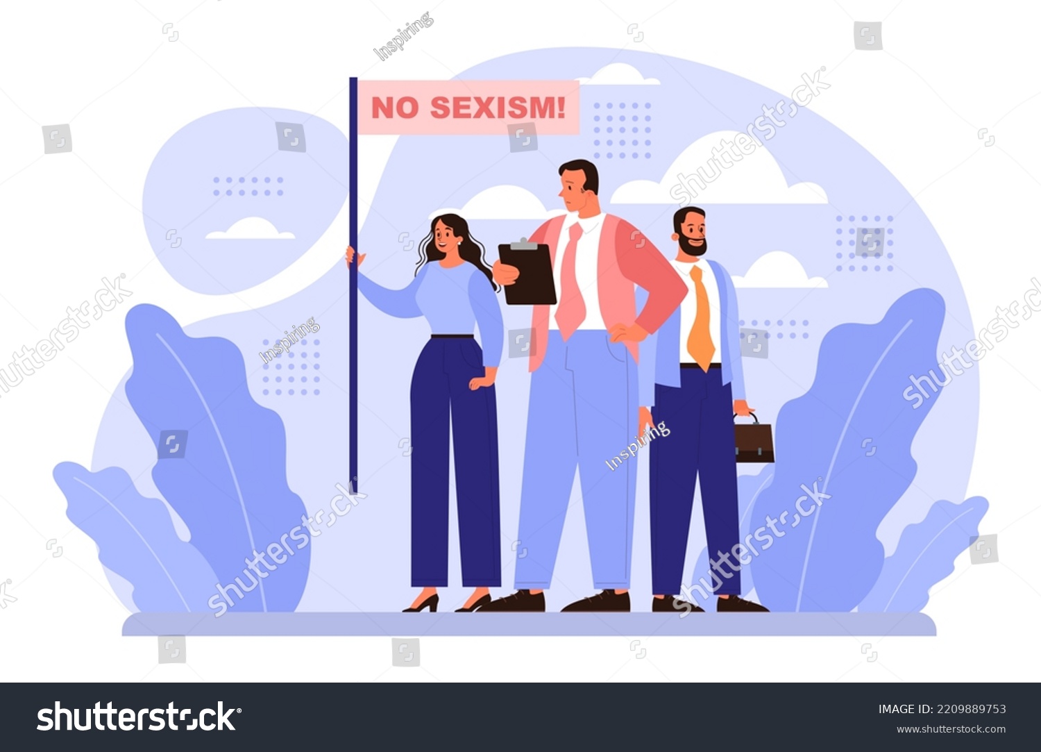 Gender Inequality Concept Bias Sexism Workplace Stock Vector Royalty