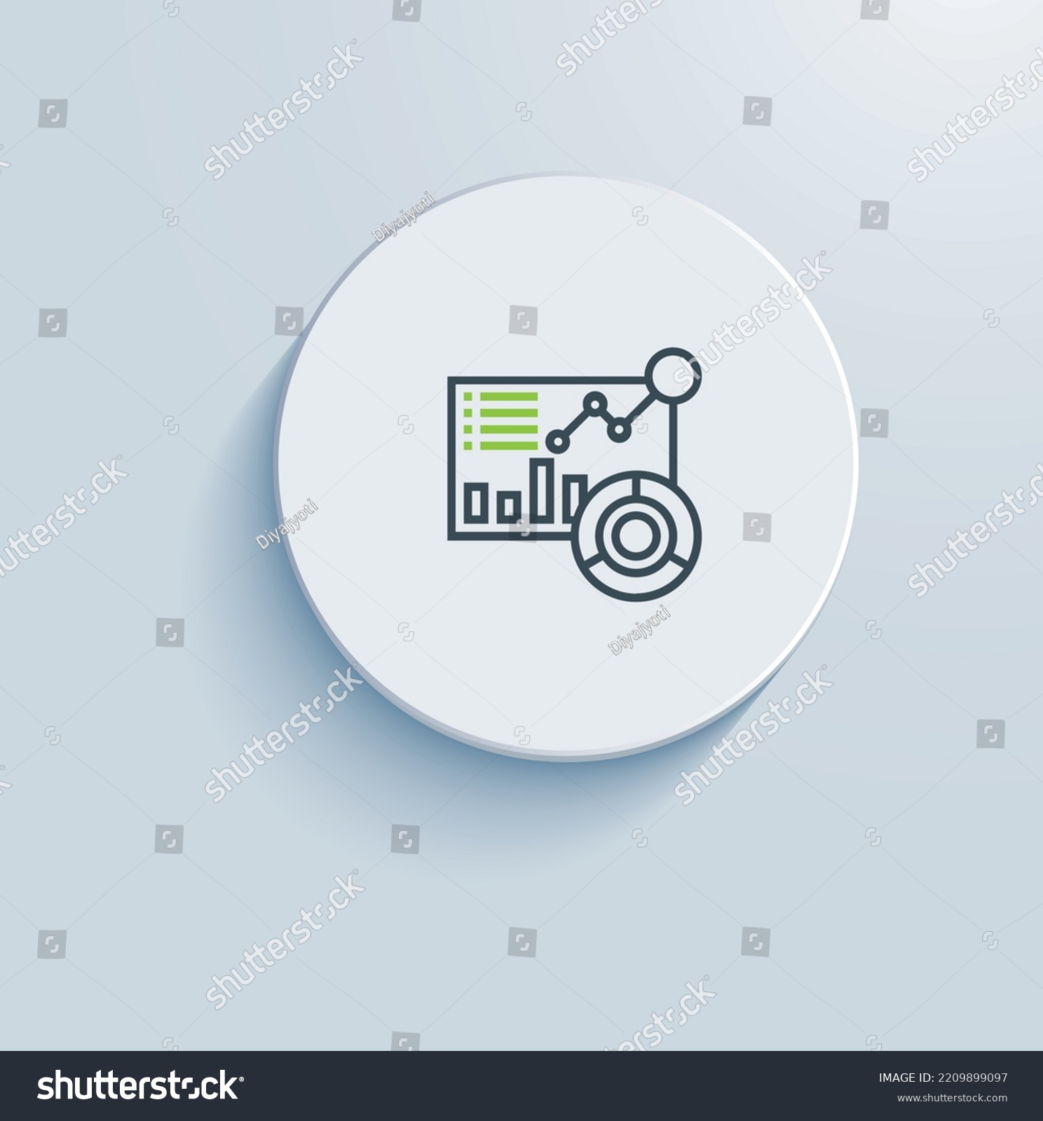 Reporting Dashboards Icon Vector Design Stock Vector (Royalty Free ...