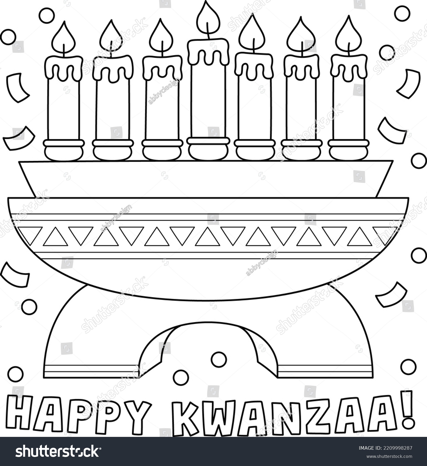 kwanzaa kinara coloring pages