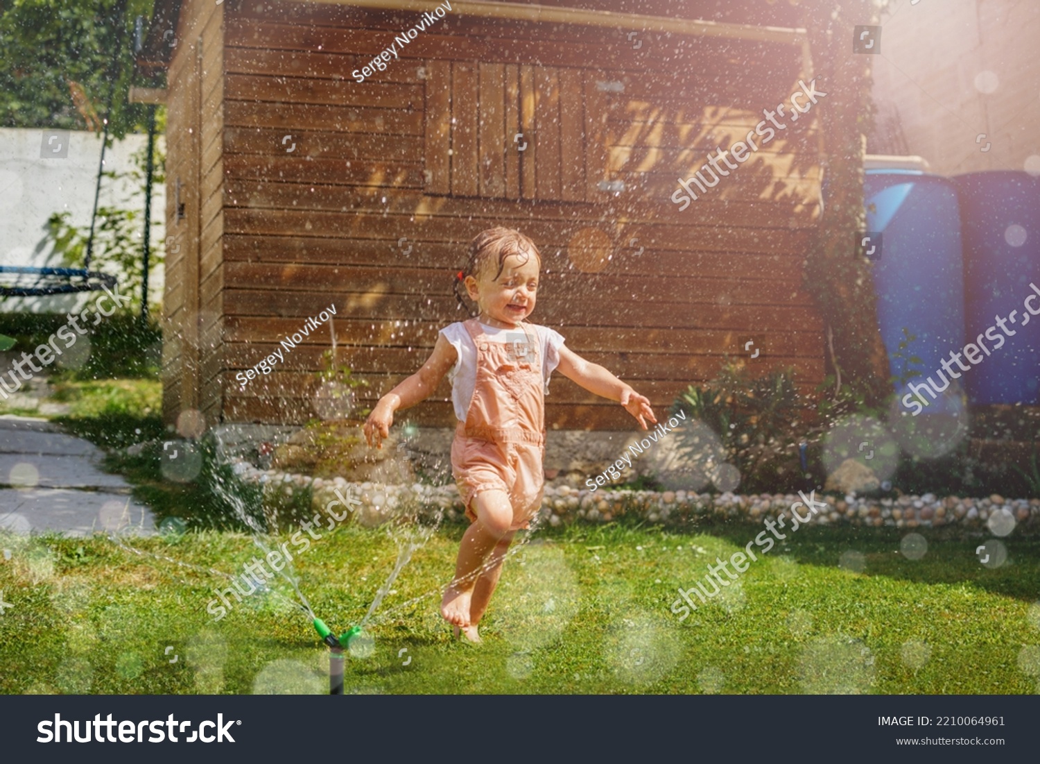 Happy Beautiful Girl Wet Clothes Run Stock Photo 2210064961 | Shutterstock