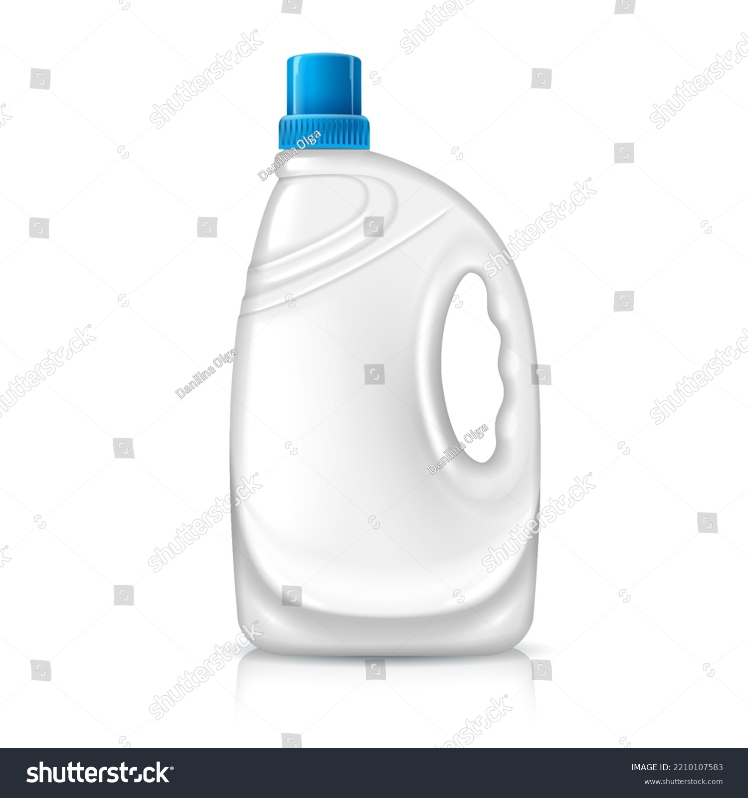 Mockup Plastic Bottle Storing Liquid Substances Stock Vector (Royalty ...