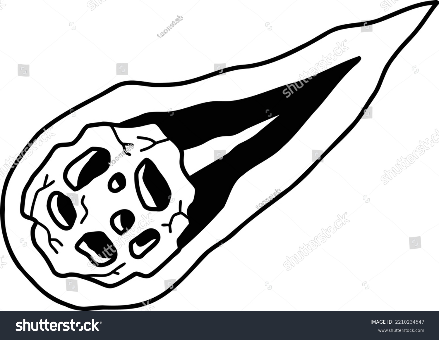 Hand Drawn Meteor Illustration Isolated On Stock Vector Royalty Free 2210234547 Shutterstock 6789