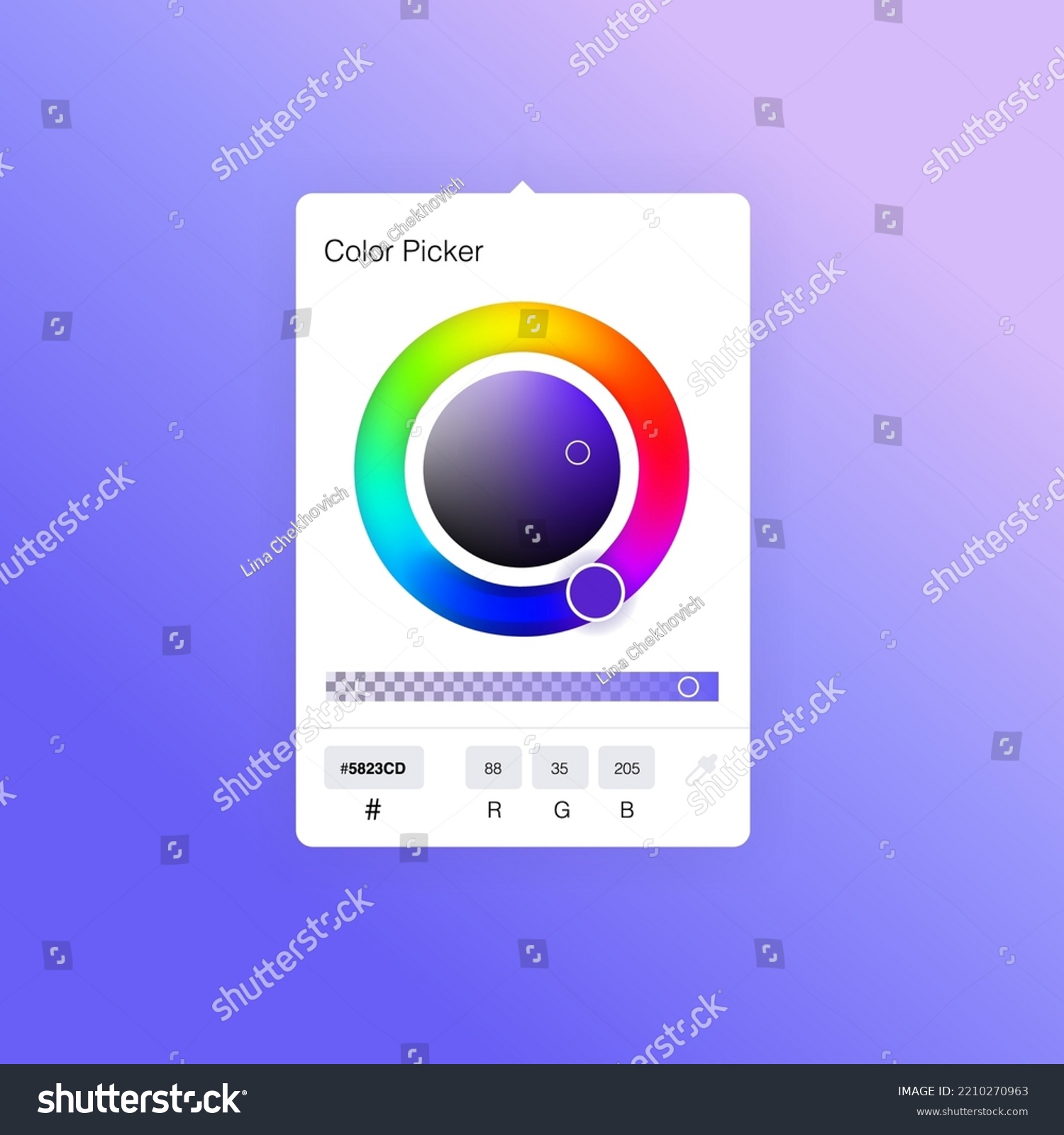 Color Picker Selection Graphic Editors Gradient Stock Vector (Royalty