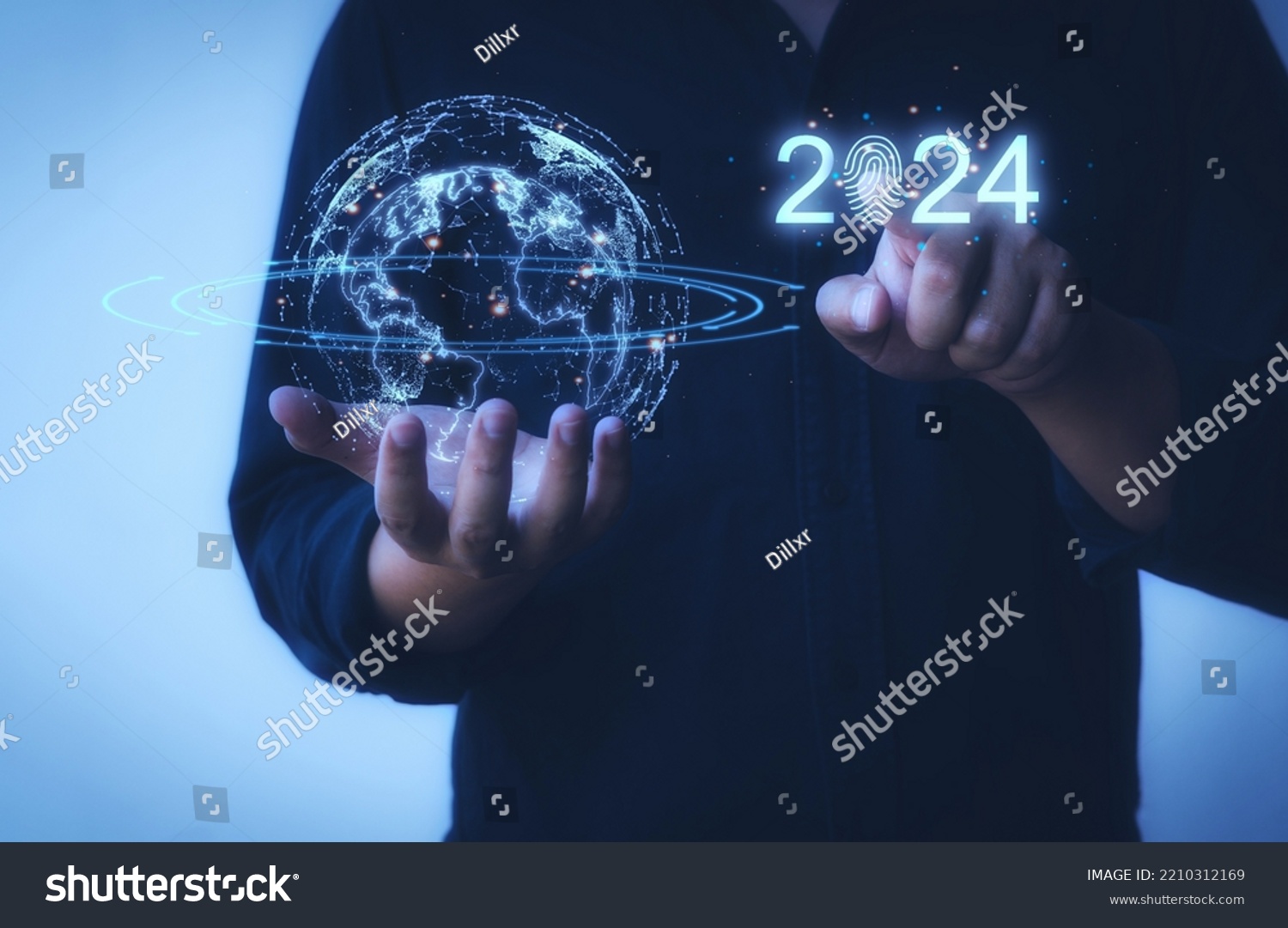 Businessman Hand Pointing 2024 Start Business Stock Photo 2210312169   Stock Photo Businessman Hand Pointing To To Start Business In The New Year Concept Technological Growth 2210312169 