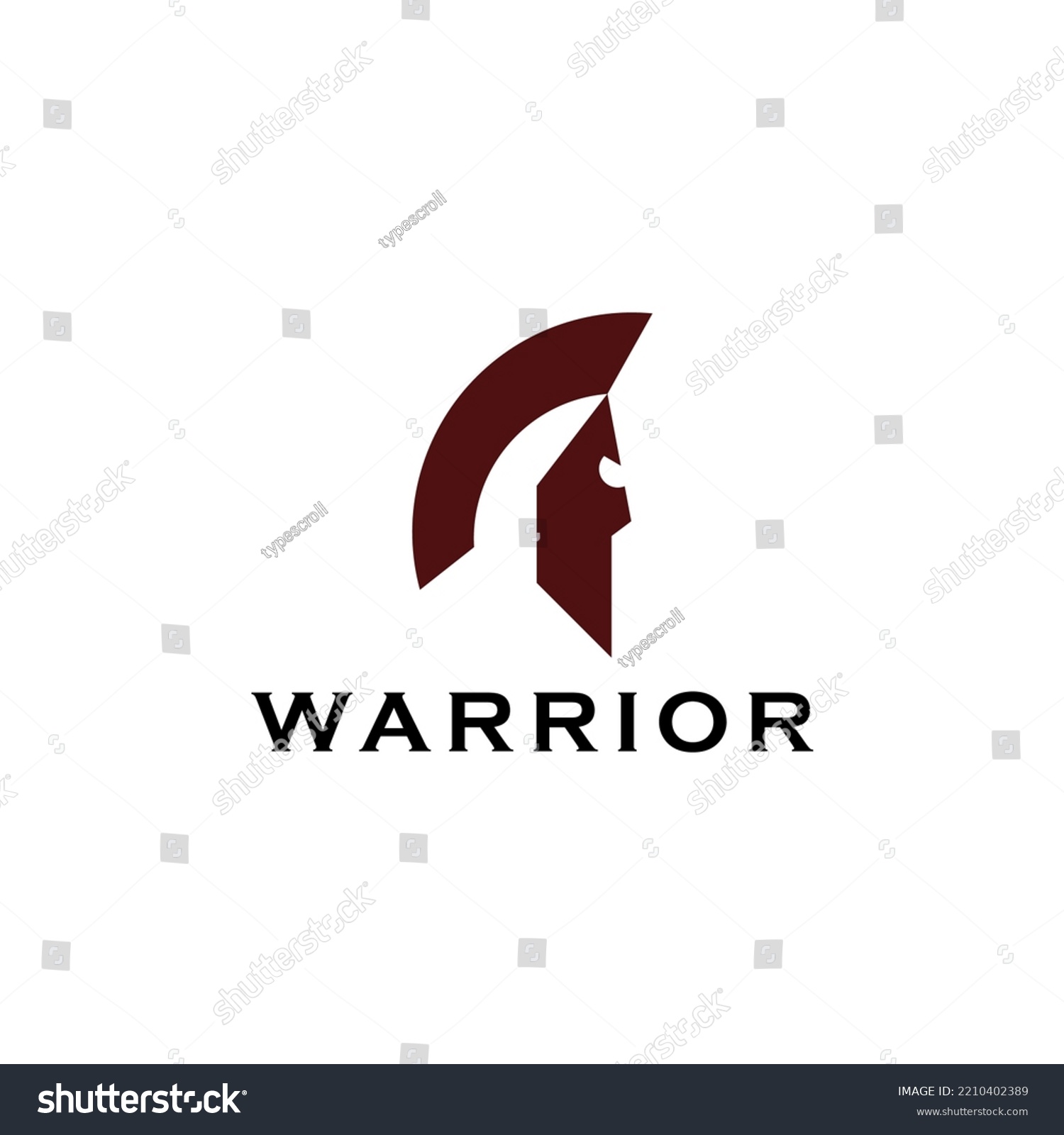 Ancient Greek Helmet Symbol Logo Design Stock Vector (Royalty Free ...