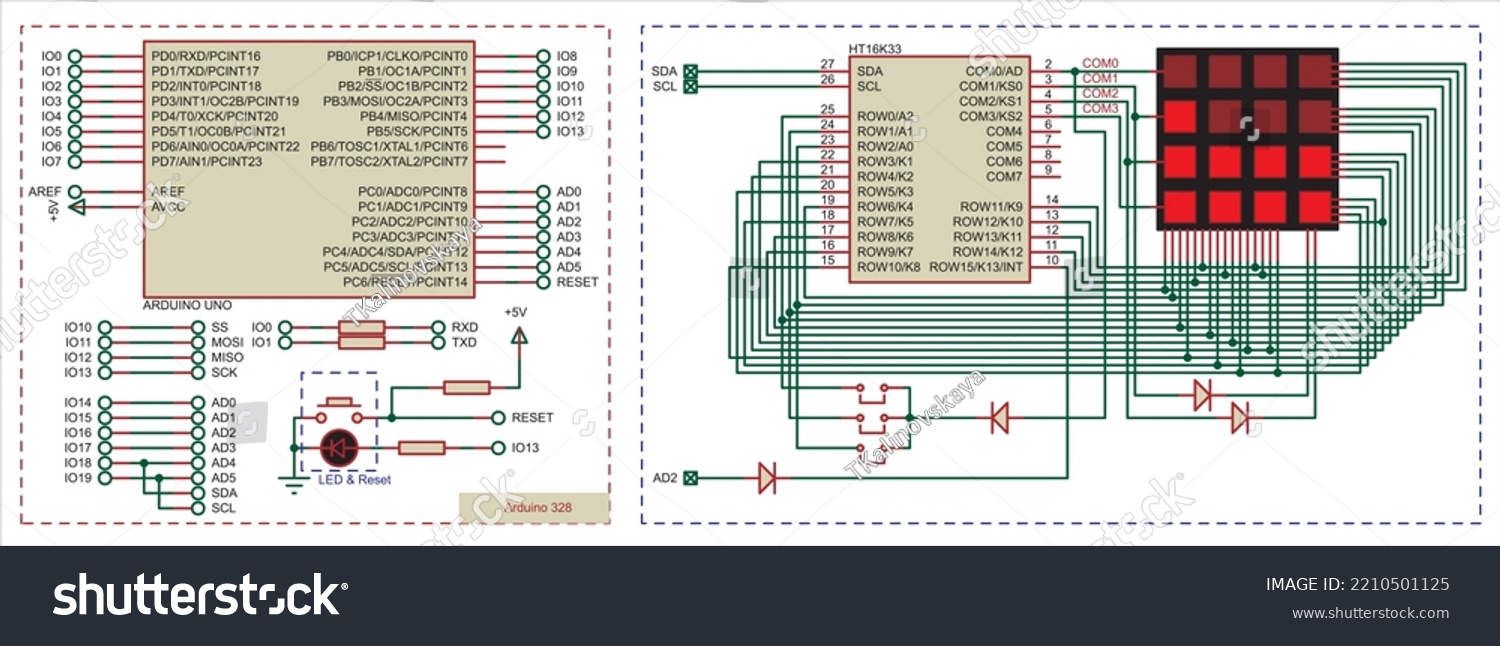 Vector Diagram Electronic Device On Arduino Stock Vector (Royalty Free ...