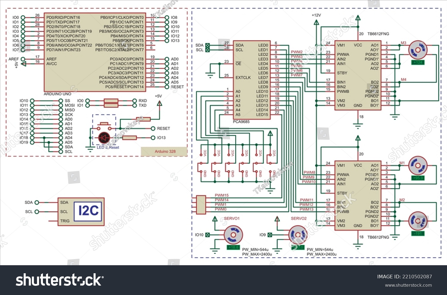Vector Diagram Electronic Device On Arduino Stock Vector (Royalty Free ...
