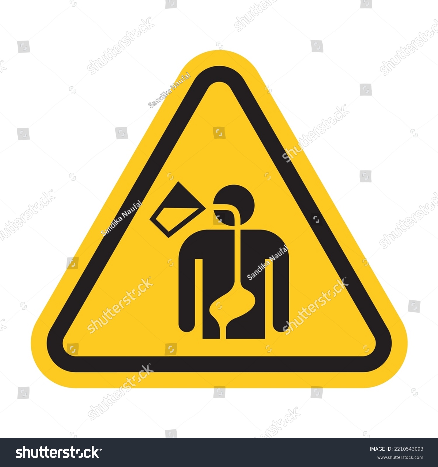 Iso Triangle Warning Sign Ingestion Hazard Stock Vector (Royalty Free ...