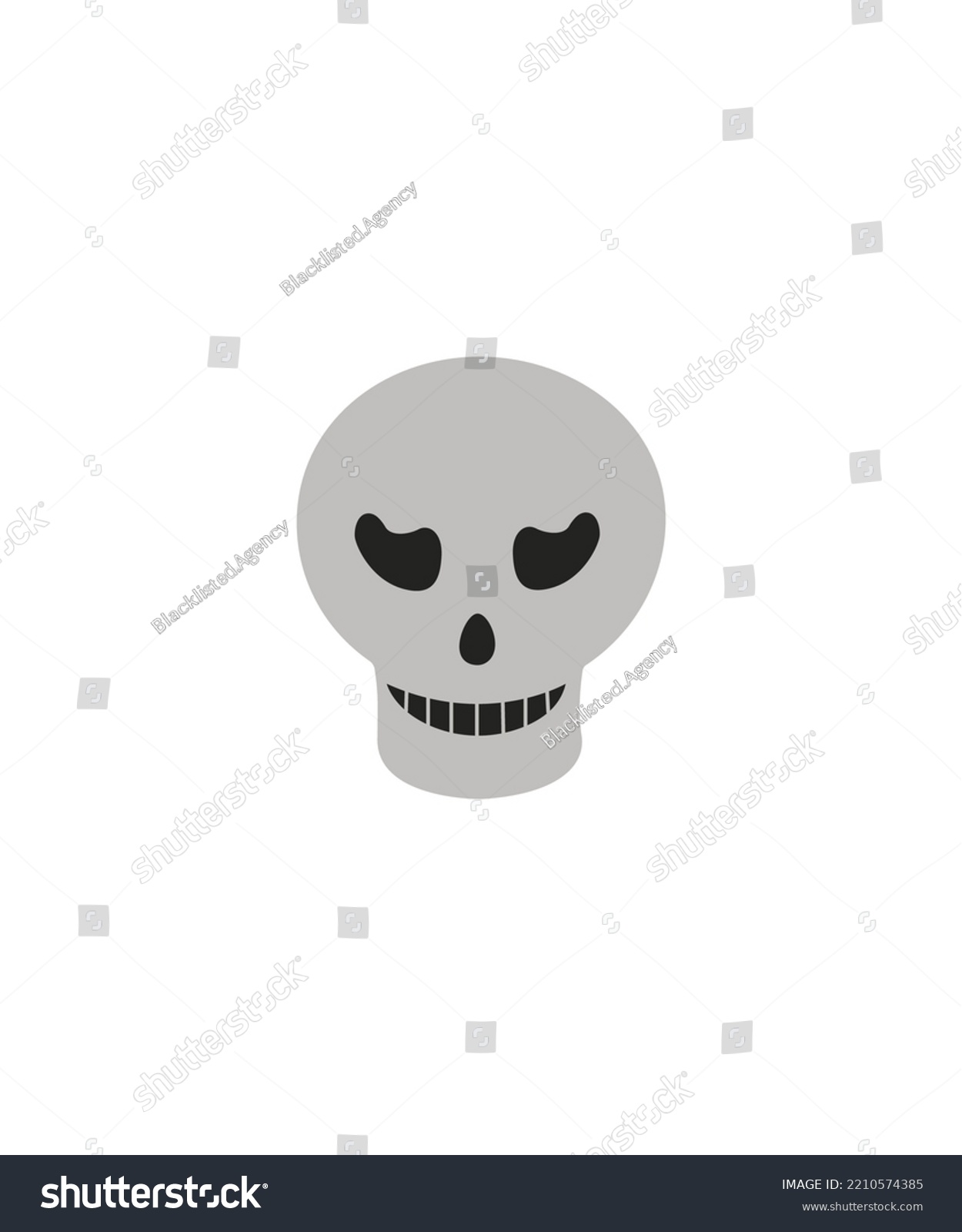 Human Skulls Isolated Vector Illustration Vector Stock Vector Royalty Free