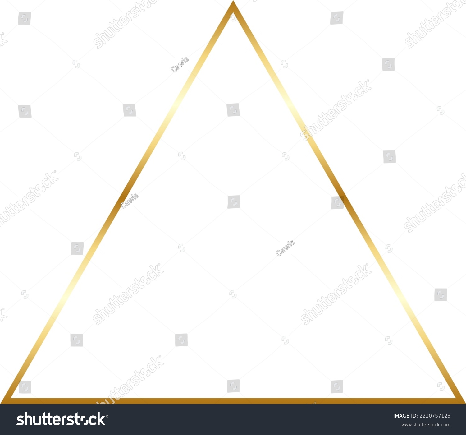 Triangle Gold Border Frame Vector Stock Vector (Royalty Free ...