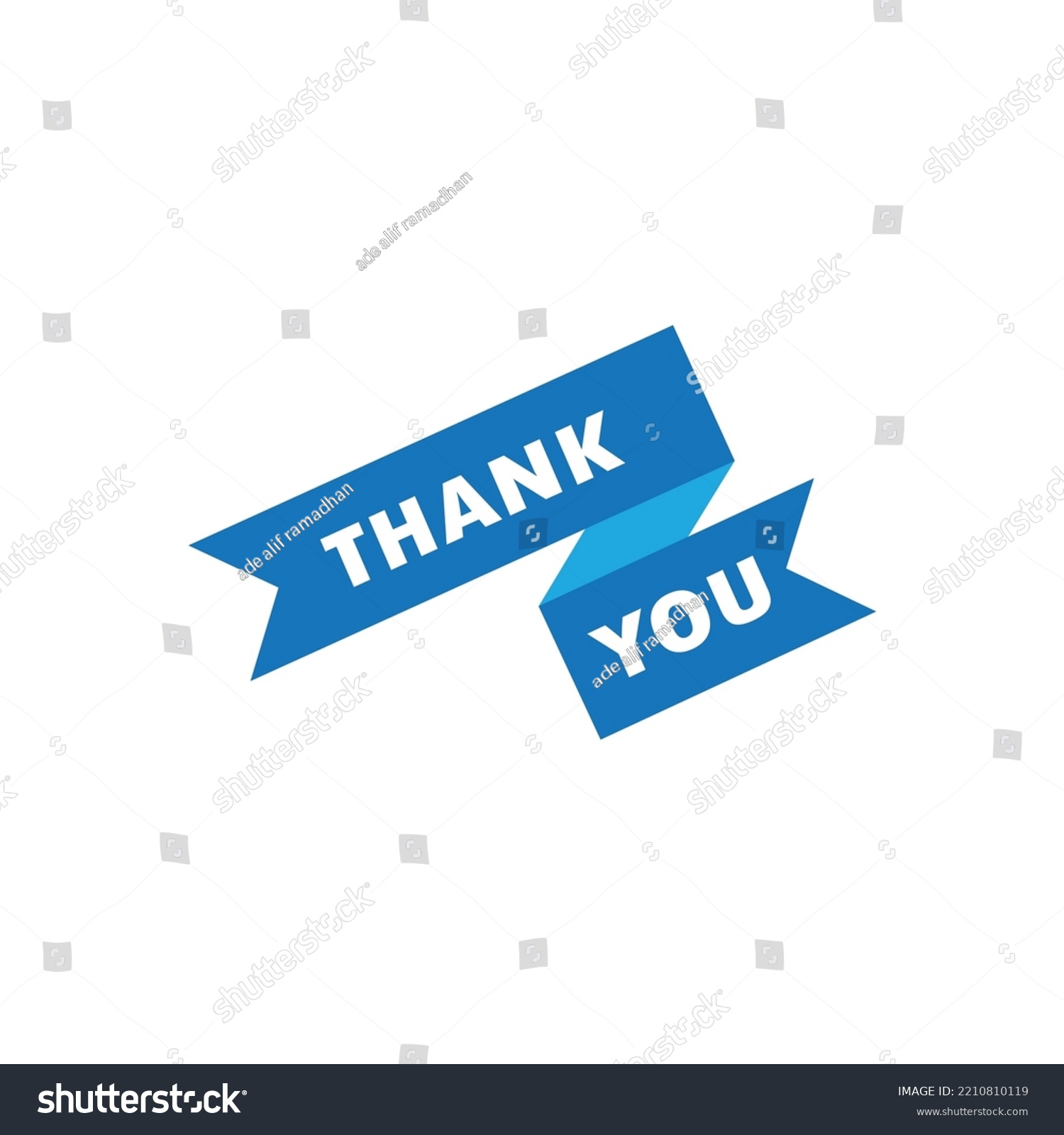 Thank You Curved Paper Ribbon Banner Stock Vector (Royalty Free ...