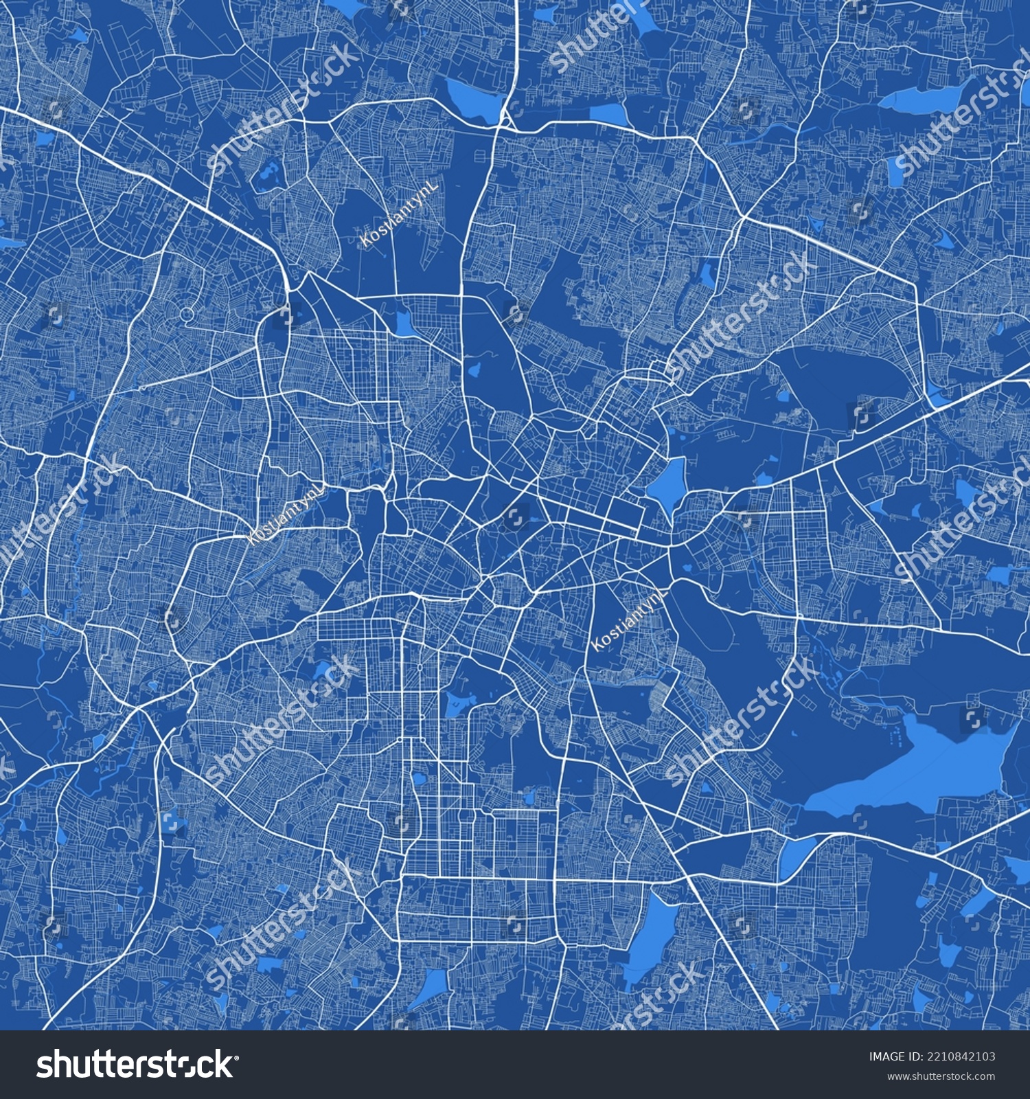 Detailed Map Poster Bangalore City Administrative Stock Vector (Royalty ...