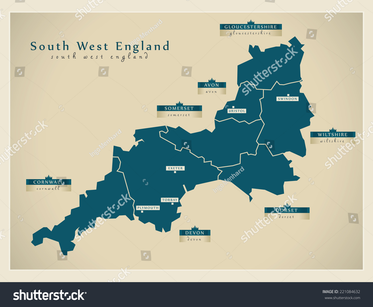 The southwest of england. Юго Запад Англии на карте. Юго Западная Англия карта. South-West 9, uk. West Midlands England Map Shutterstock.