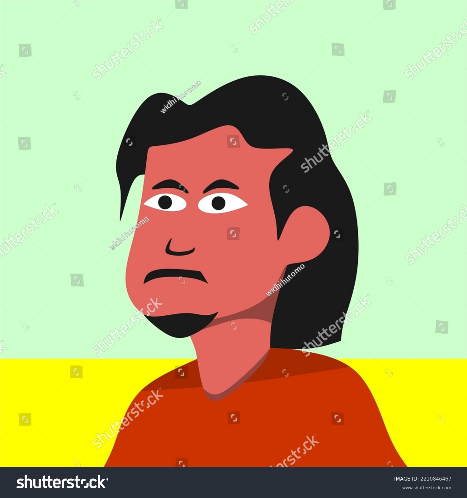 People Man Long Hair Illustration Stock Vector Royalty Free 2210846467 Shutterstock 8304