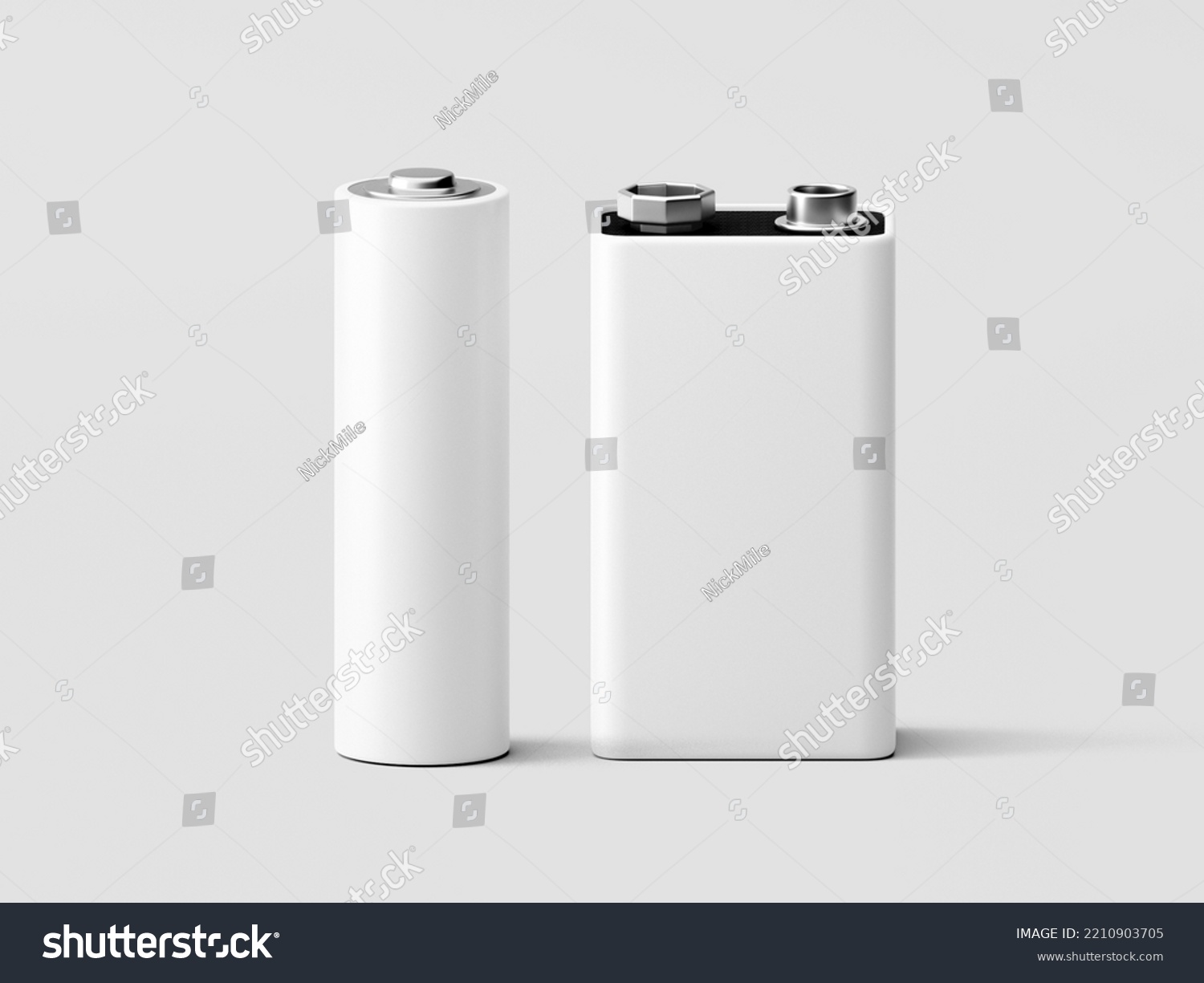 Blank White Battery Mockup Template D Stock Illustration Shutterstock